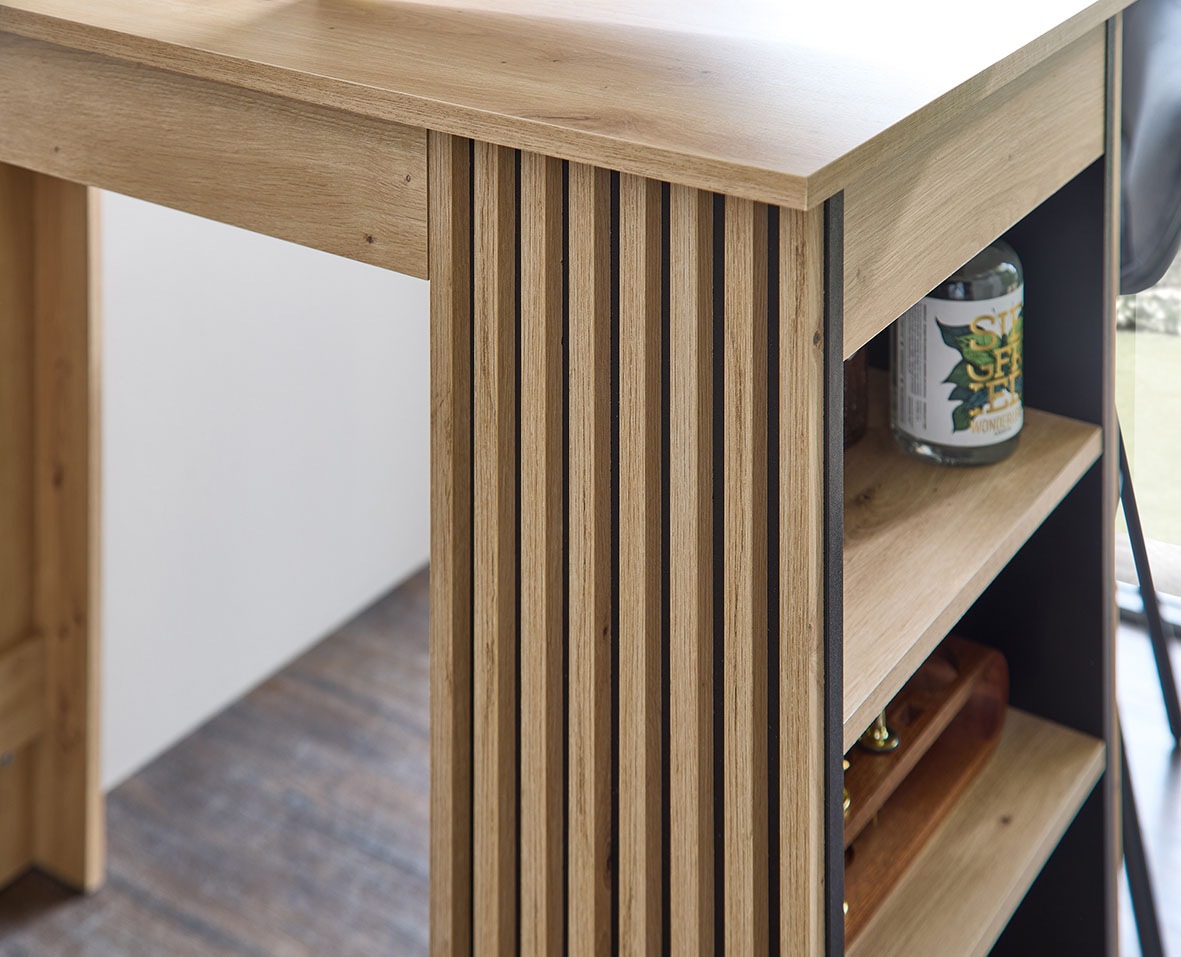 Stolkom Bartisch »Mojito B/H/T 115x103x50 cm« 1 Stk. tlg. Beidseitig montierbar, 4 offene Fächer