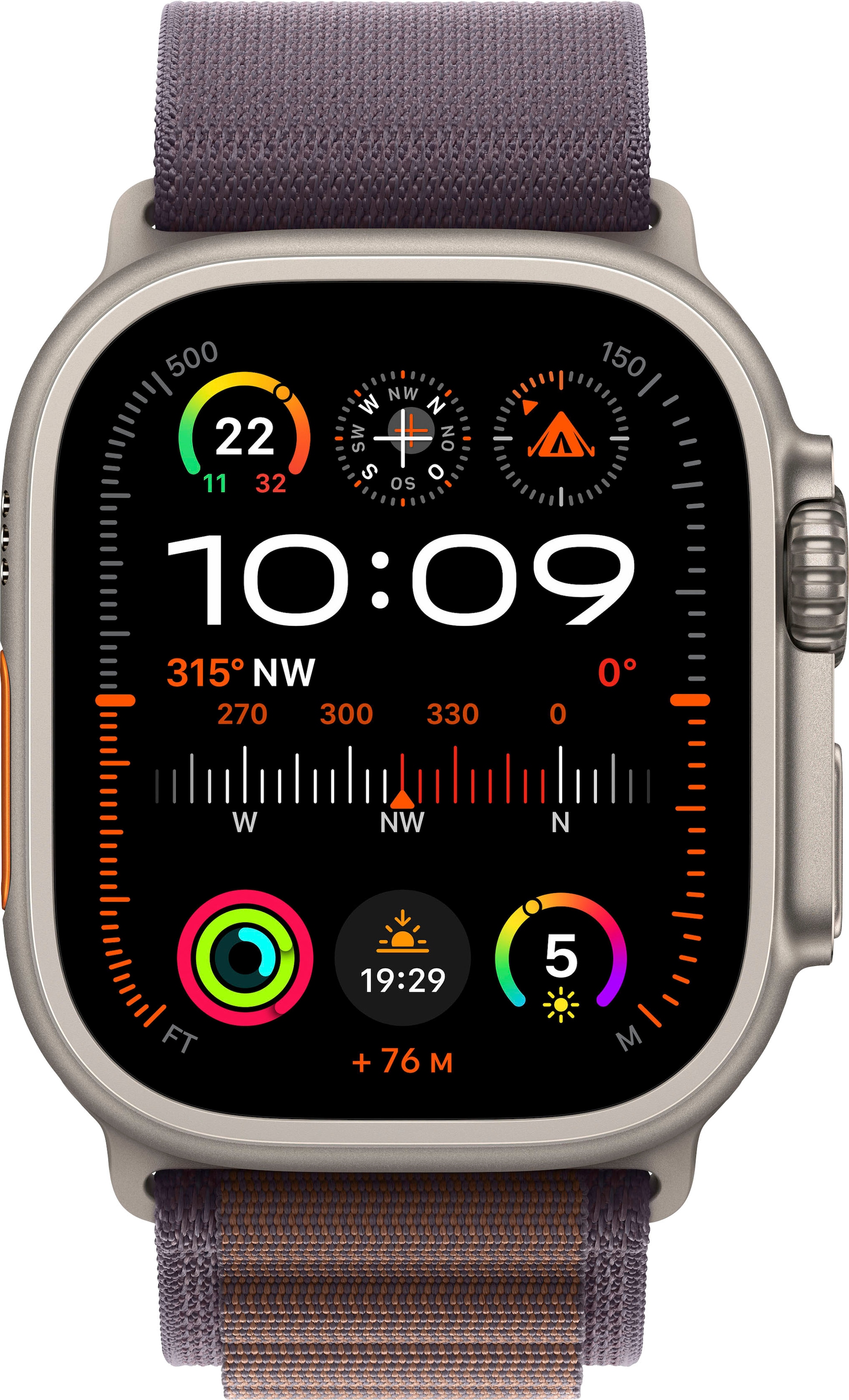 Apple Smartwatch »Watch Ultra 2 Titanium«, (4,9 cm / 1,92 Zoll), Watch OS 10, 64 GB, Alpine Loop)