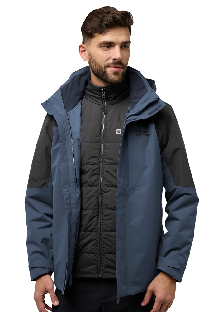 Jack Wolfskin 3-in-1-Funktionsjacke »ROMBERG 3IN1 JKT M« mit Kapuze