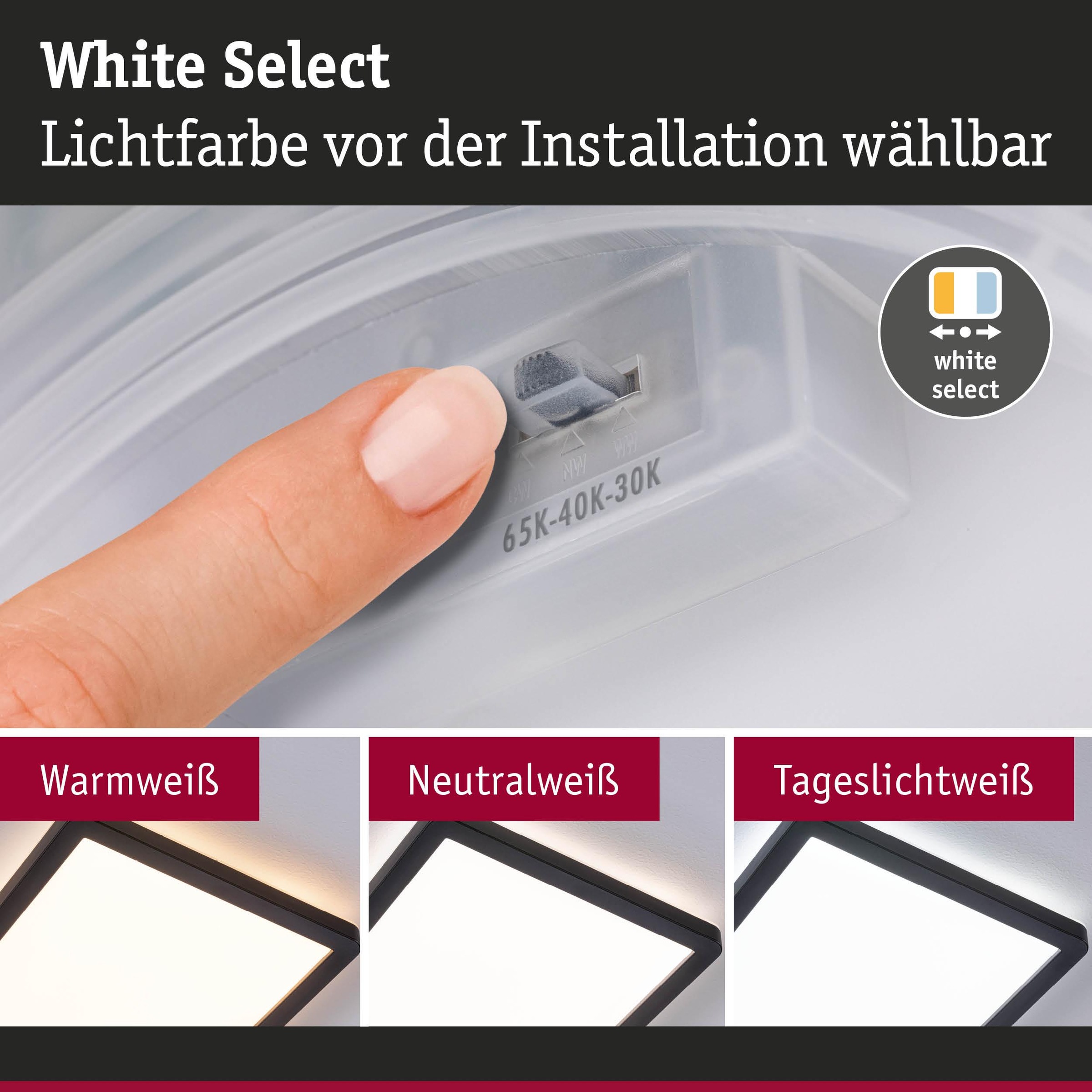 Paulmann LED Panel »Atria Shine 3000K IP44 White Select eckig« LED-Modul 1 Stk. Tageslichtweiß Farbwechsler