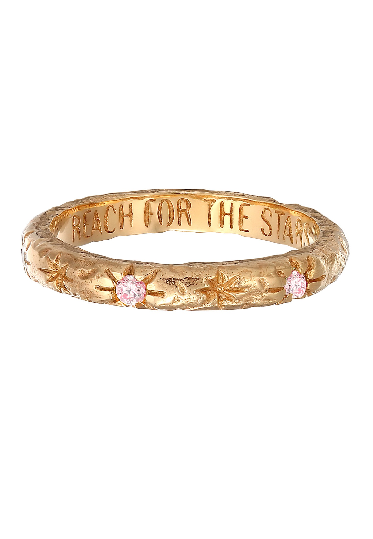 HAZE & GLORY Silberring »Ring Smaragd - Reach for the Stars 375 Gelbgold«