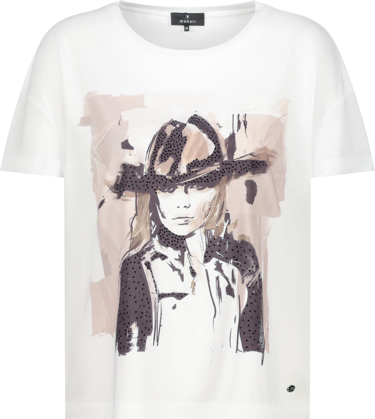 Monari Rundhalsshirt, mit Frontprint