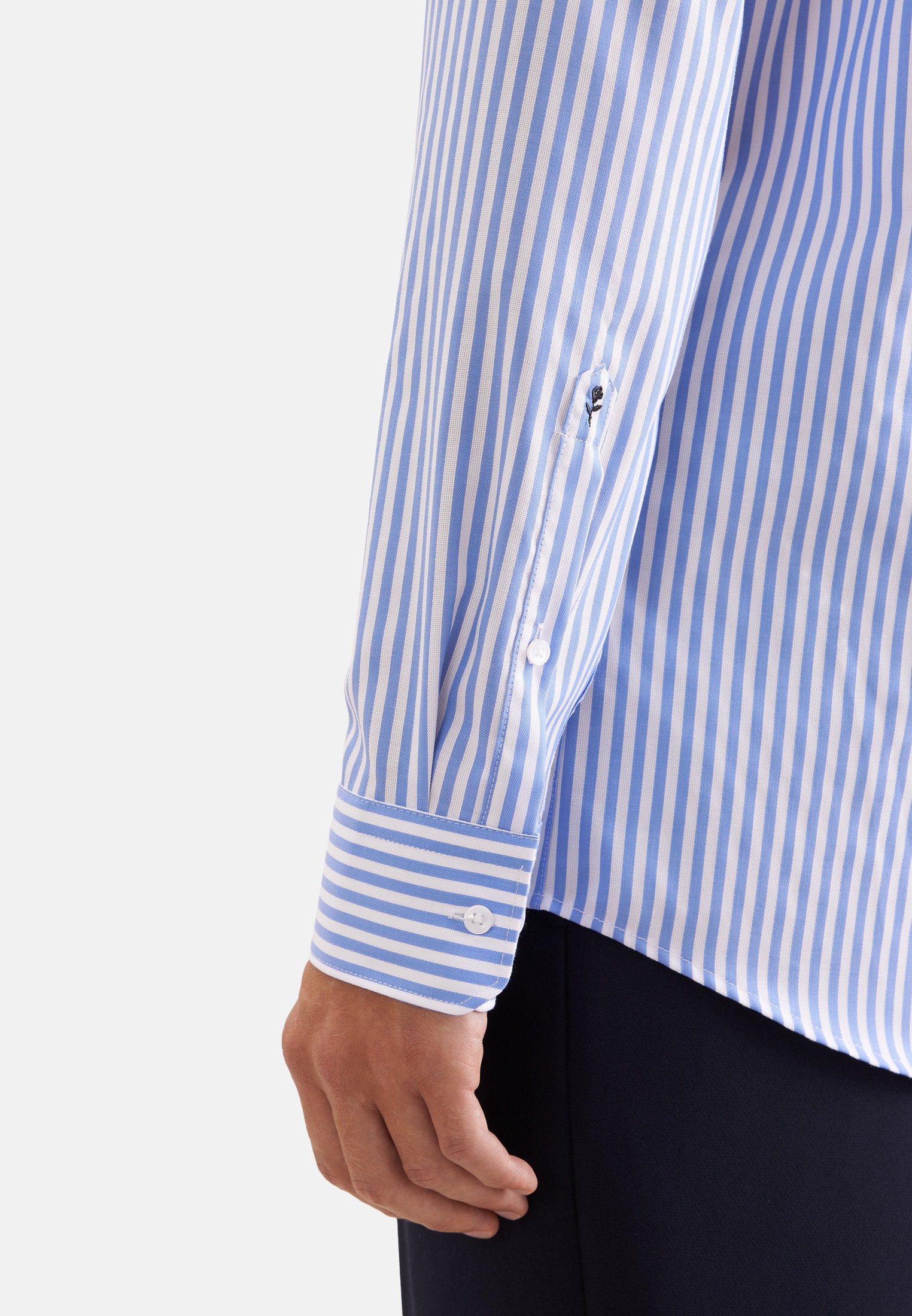 seidensticker Businesshemd »Schwarze Rose« Comfort 1/1 Kentkragen Gestreift