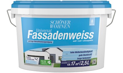 SCHÖNER WOHNEN FARBE Fassadenfarbe »Universal-Fassadenweiss«