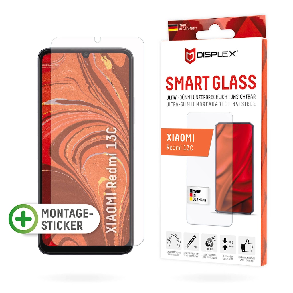 Displex Displayschutzglas »Smart Glass«, für Xiaomi Redmi 13C