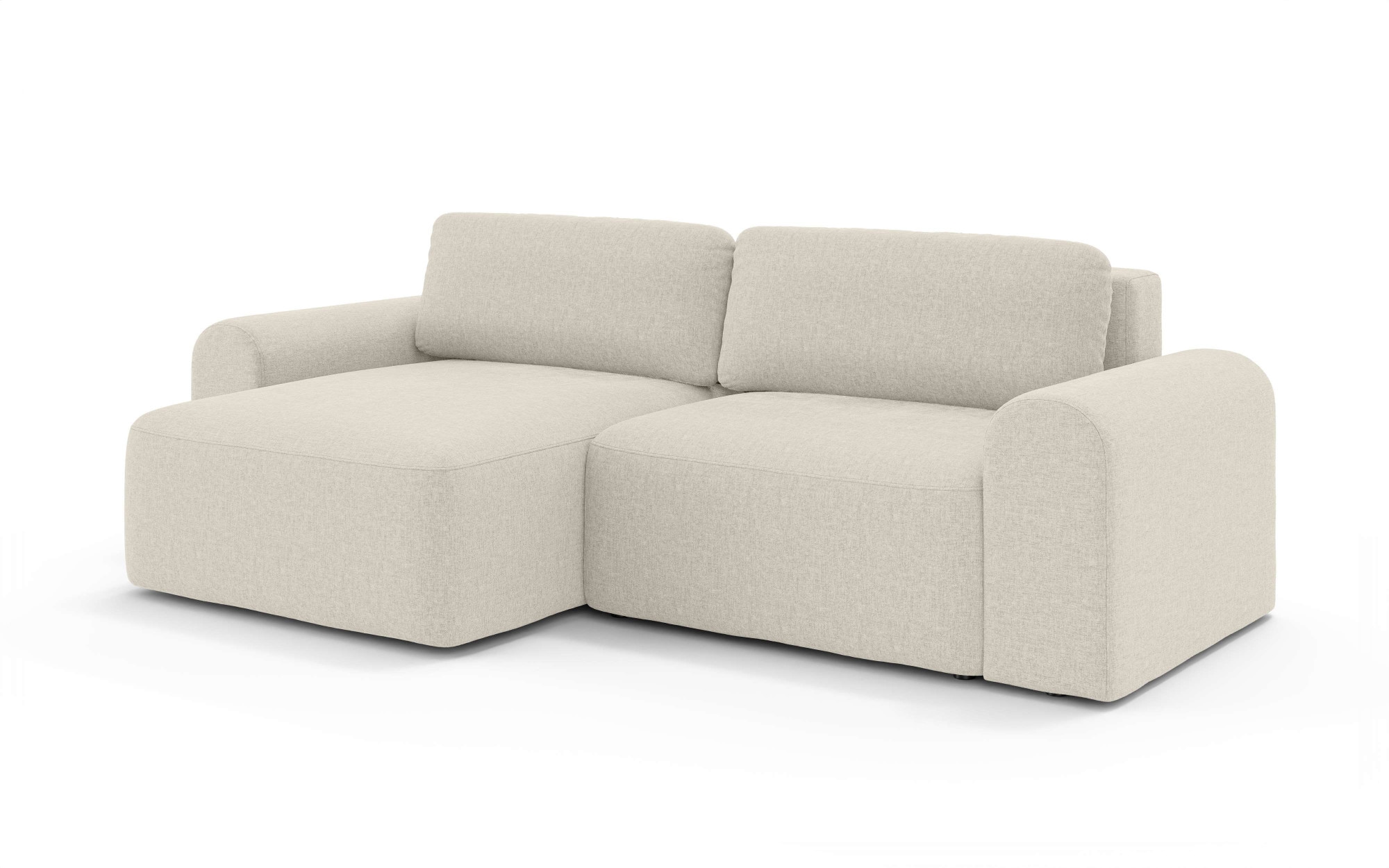 OTTO home Ecksofa »LEOO universell Schlafsofa mit Bettkasten, Maße B/T/H: 272/152/84,5 cm«, L-Form mit Recamiere rechts oder links montierbar, hoher Sitzkomfort