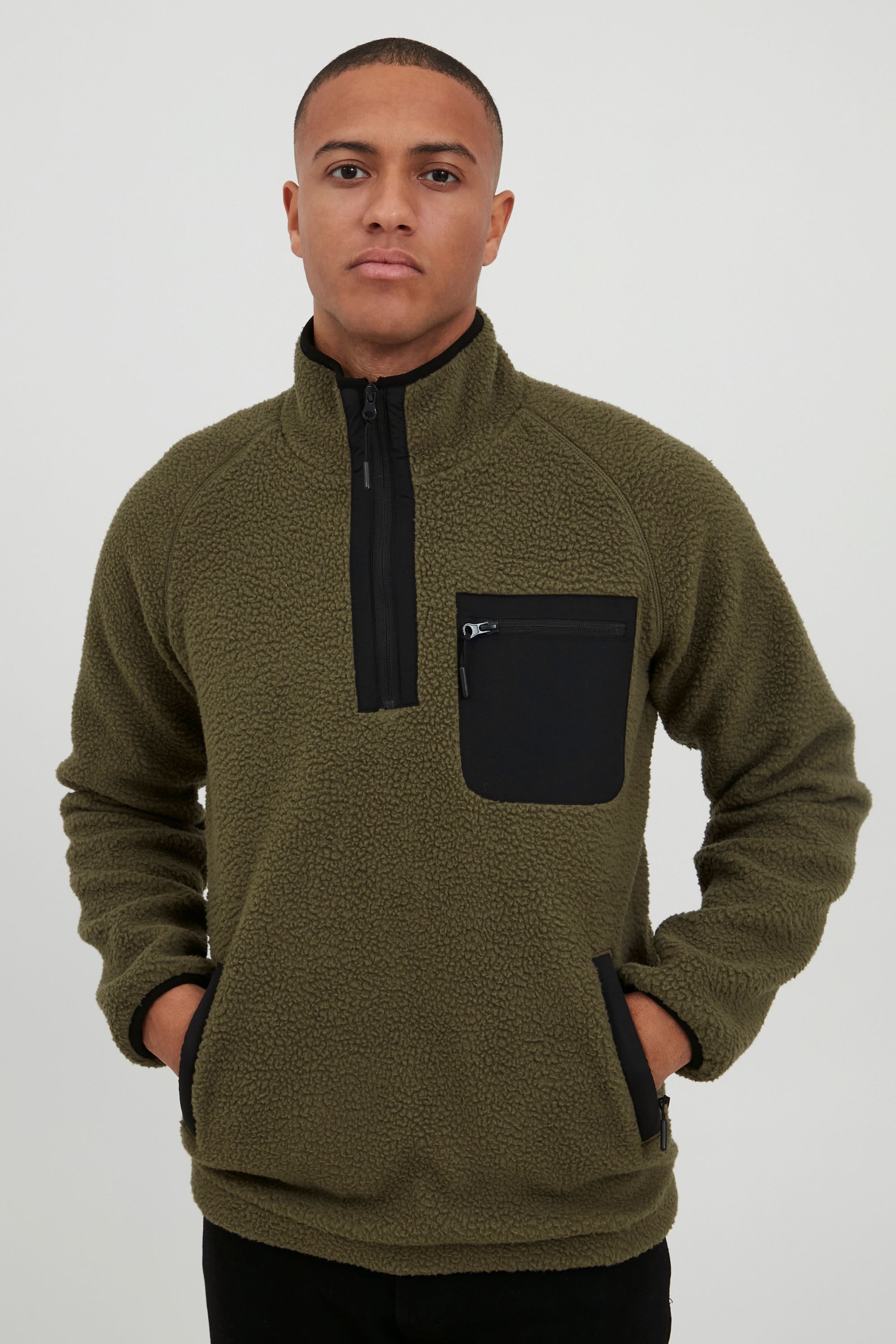 Indicode Strickfleece-Pullover »Fleecejacke IDTrout«