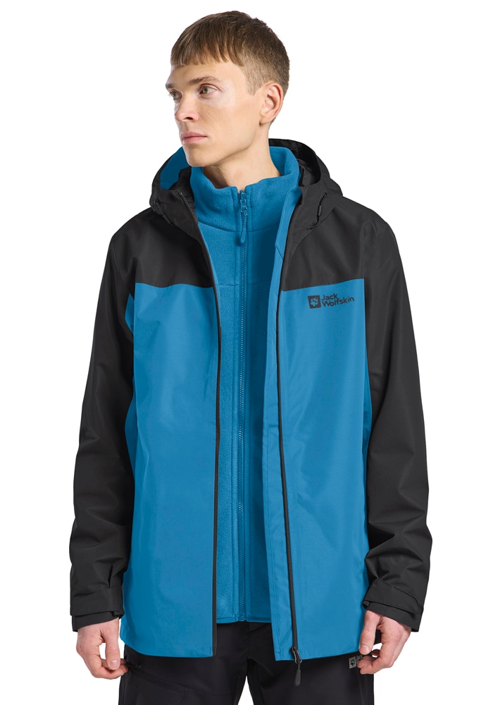 Jack Wolfskin 3-in-1-Funktionsjacke »TAUBENBERG 3IN1 JKT M«, mit Kapuze, 3in1, wasserdicht, Übergangsjacke