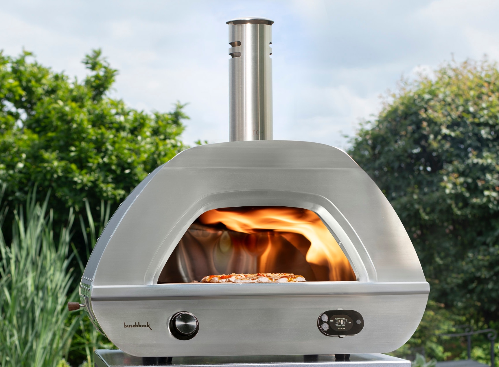 Buschbeck Gasgrill »Pizzaofen X1 inkl. Bluetooth-Thermometer«, BxTxH: 48x52x74 cm
