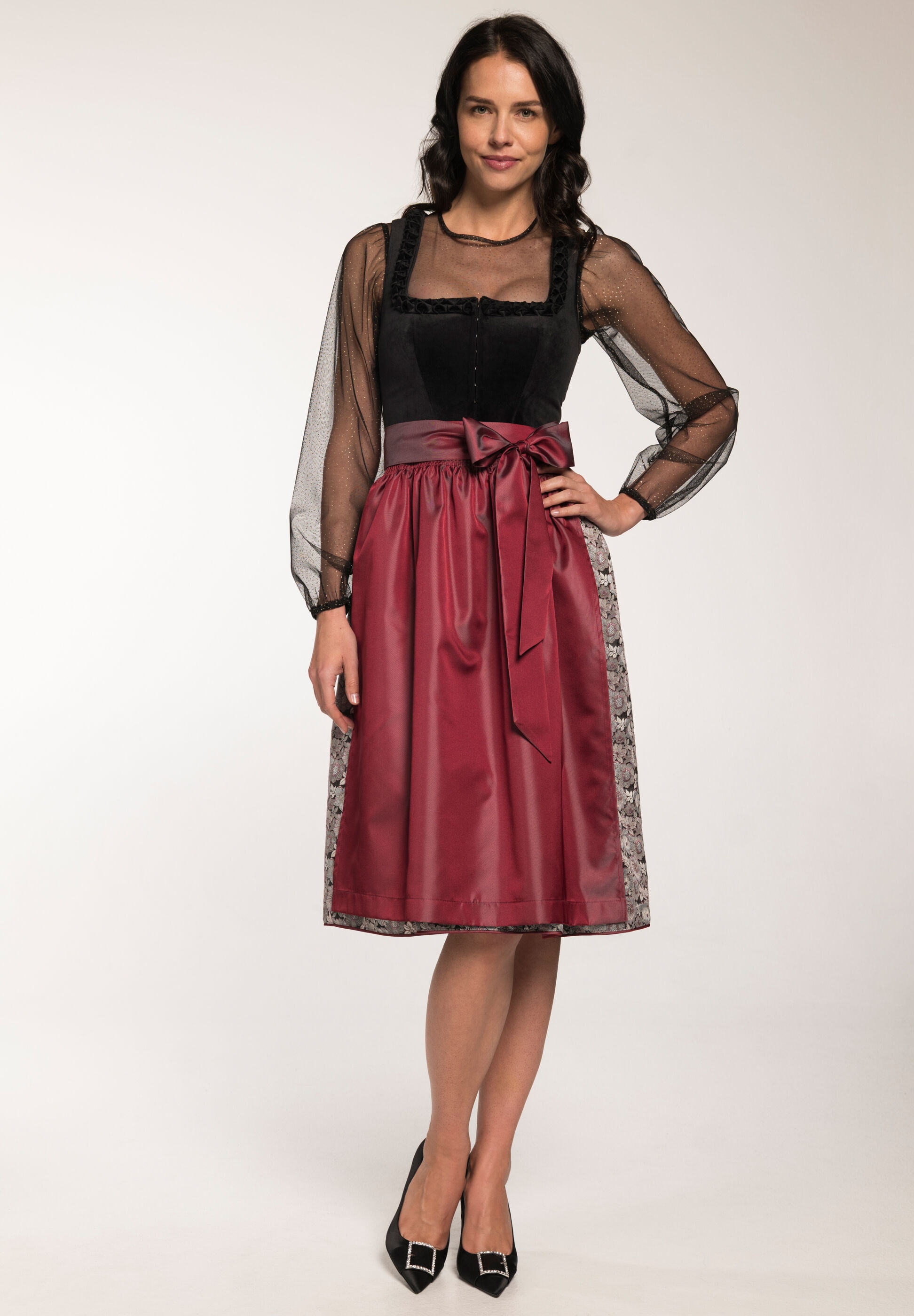 Spieth & Wensky Dirndl »Gloria« feines Samtoberteil