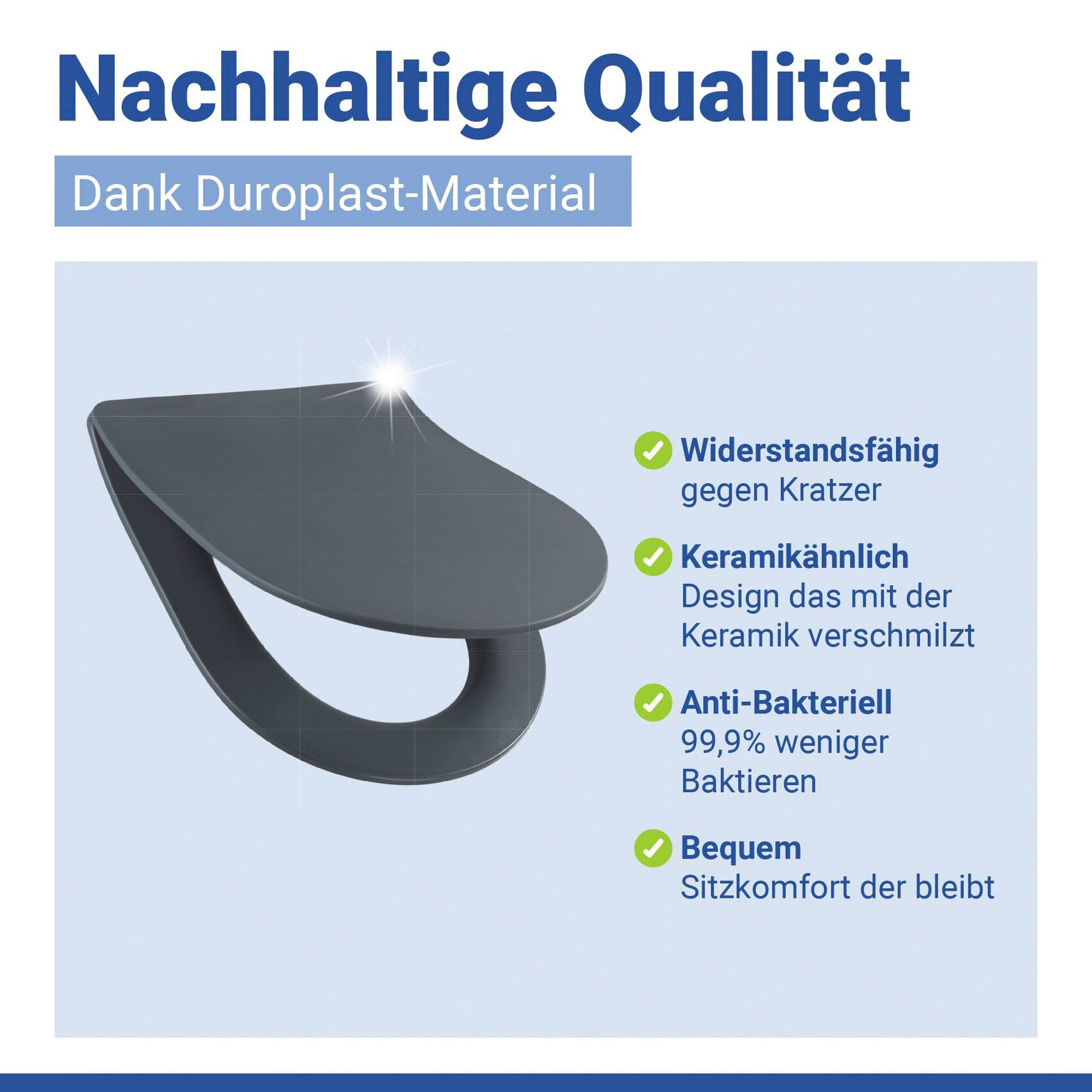 WENKO WC-Sitz »Sedilo matt Schwarz« 1 Stk. tlg. aus Duroplast, mit Absenkautomatik