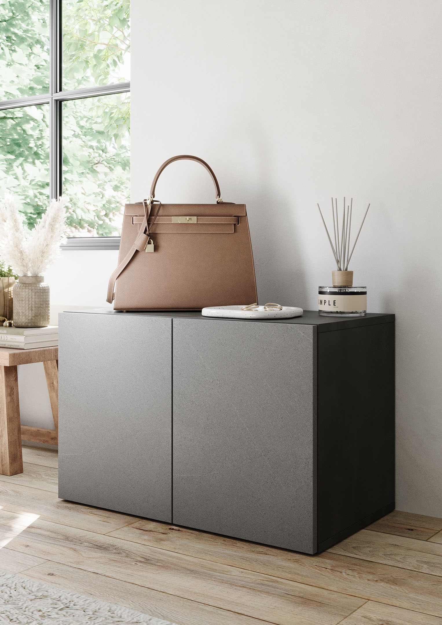 INOSIGN Schuhschrank »Pratiko Breite 63 cm, Höhe 42 cm, Garderobenbank,« Flurbank, Schuhbank, mit Stauraum