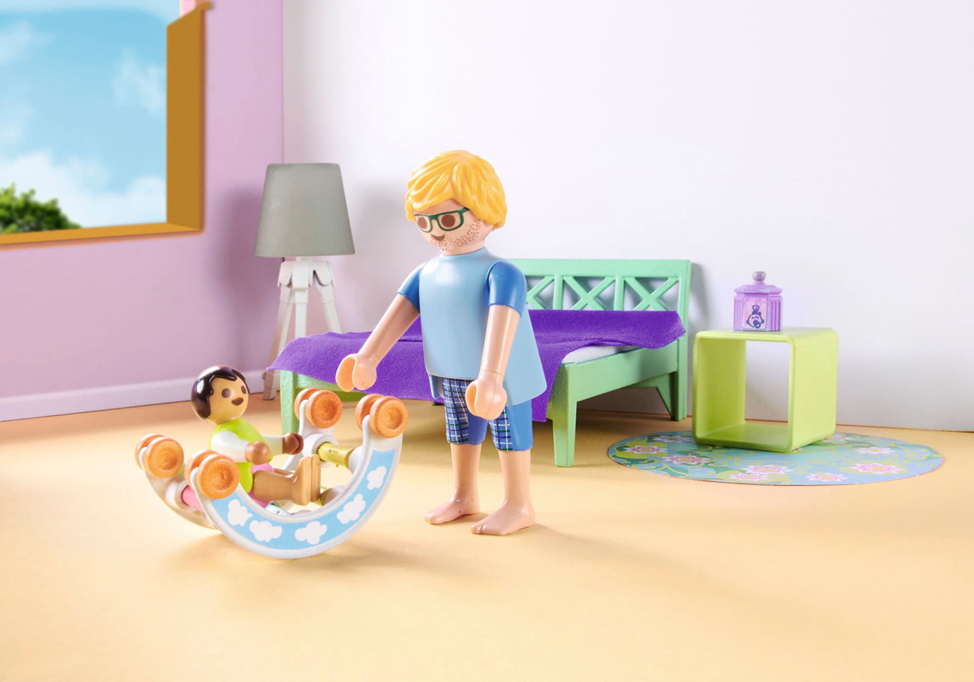 Playmobil® Konstruktions-Spielset »Schlafzimmer mit Babyspielecke (71609), myLife«, (50 St.), Made in Europe