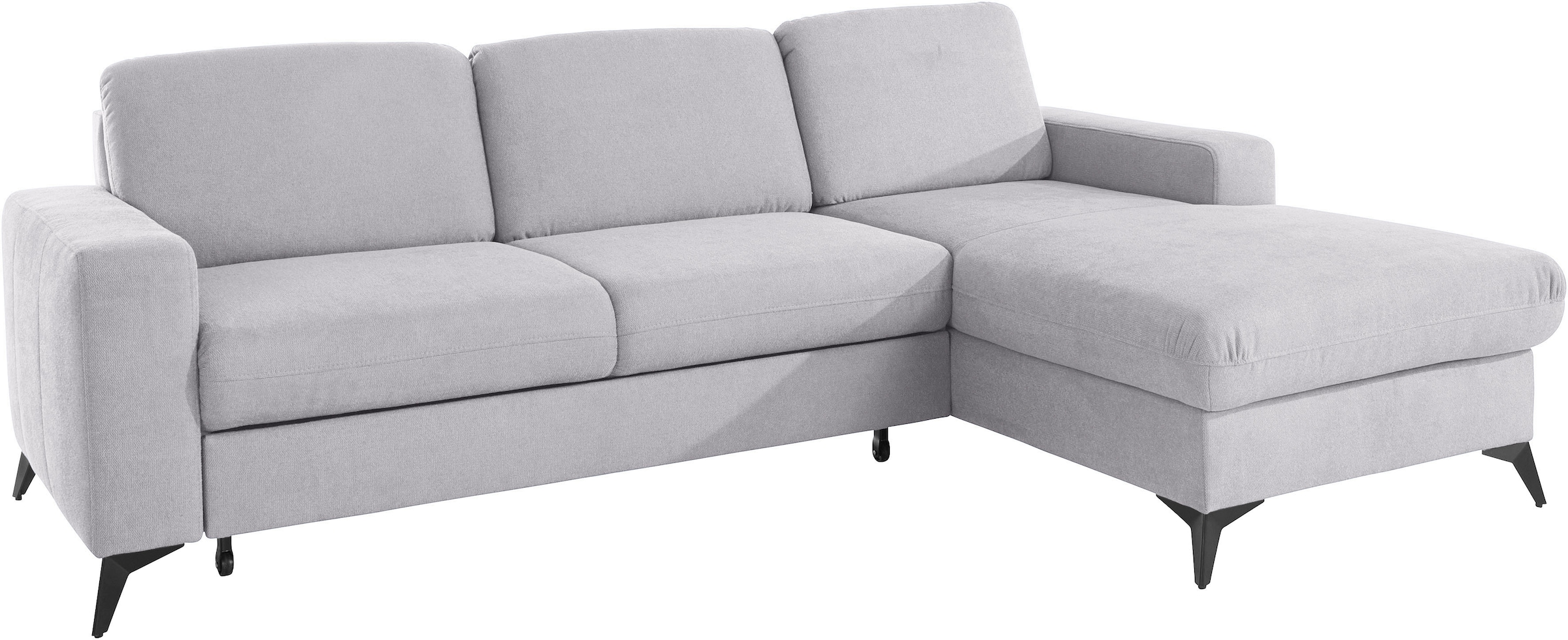 Places of Style Ecksofa »Lolland L-Form«, Wahlweise mit Bettfunktion und Bettkasten, Federkern