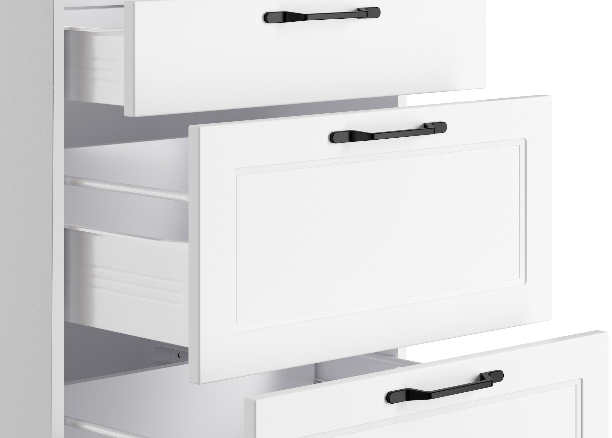 KOCHSTATION Küchenzeile »KS-Lani, mit MDF-Fronten«, Breite 240 cm, wahlweise mit E-Geräten, Höhen-Ausgleichsfüße 0-4 cm
