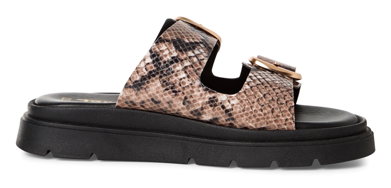 Tamaris Pantolette  , Keilabsatz, Sommerschuh, Schlupfschuh, verstellbare Schnallen