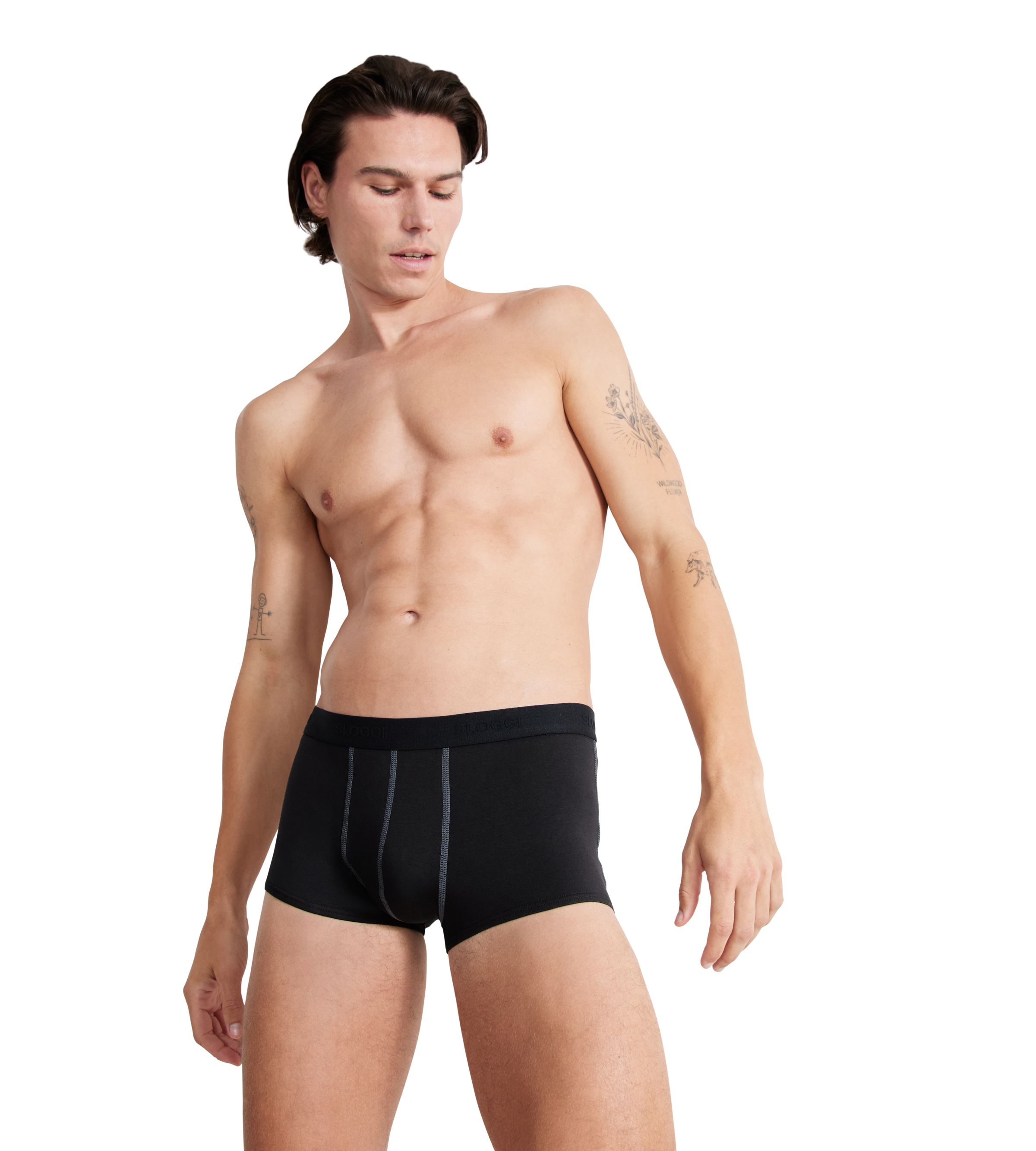sloggi Retro Pants »men 24/7 Hipster 2P«, (2er Pack), weich und atmungsaktiv