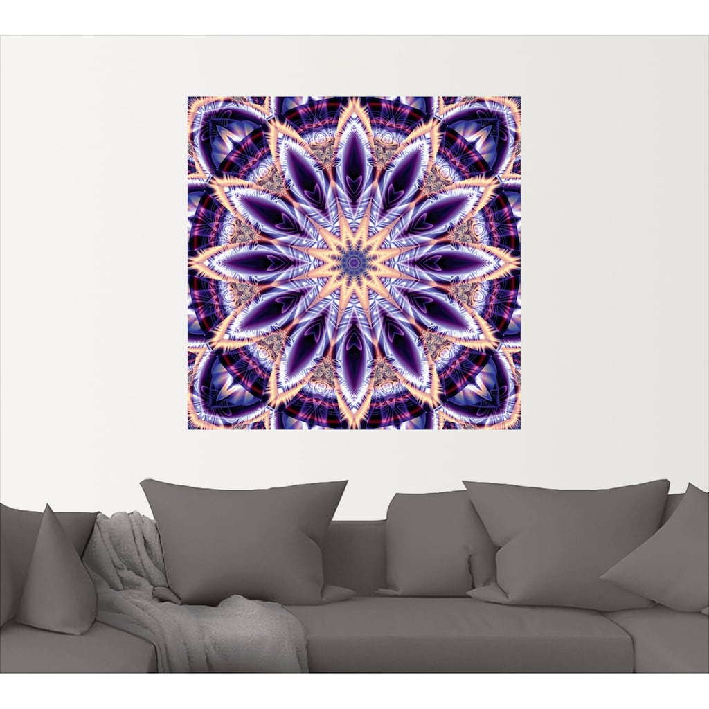Artland Wandbild »Mandala Stern lila«, Muster, (1 St.)