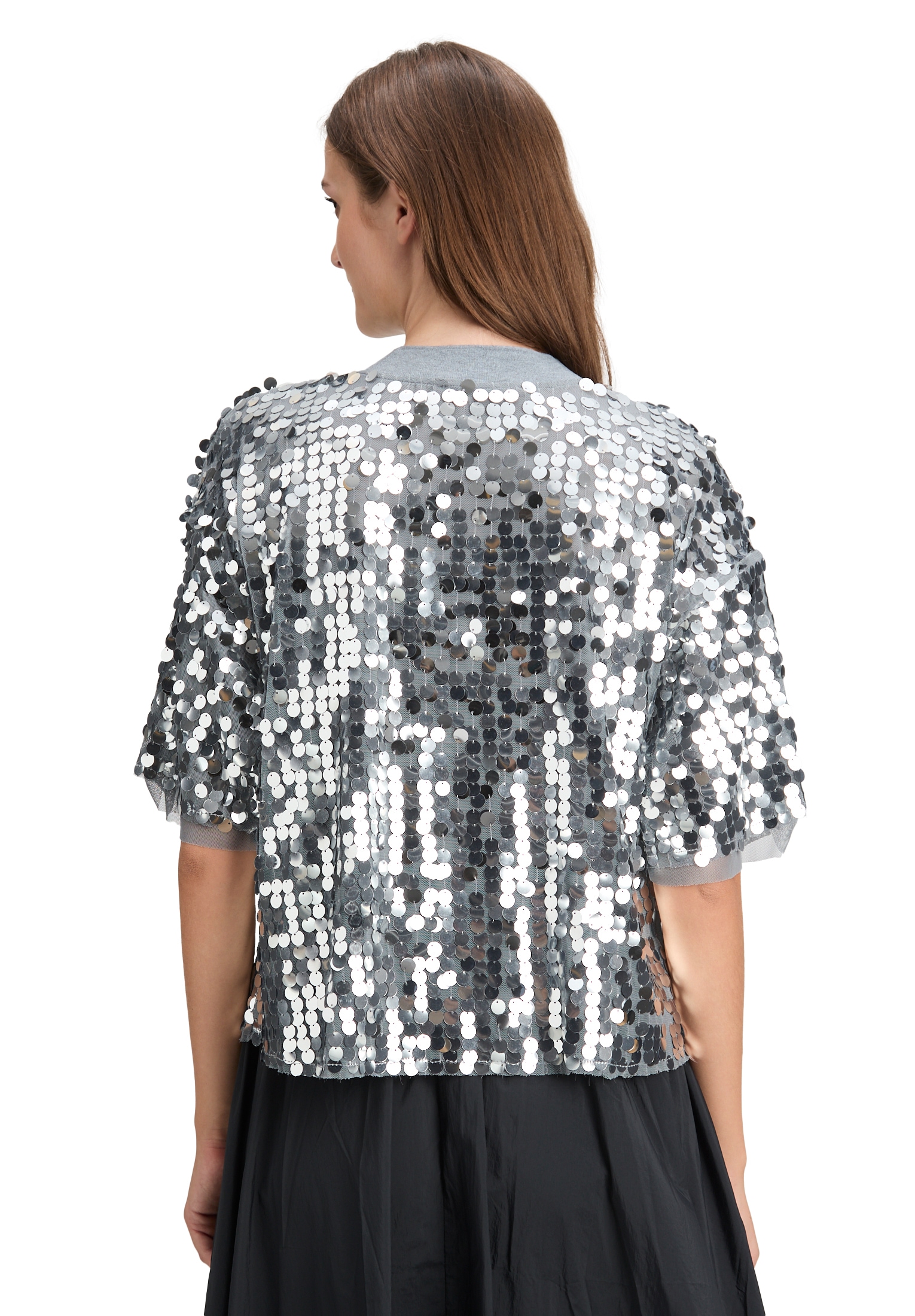 Cartoon Langarmshirt »Pailletten-Pullover mit Rippbündchen«