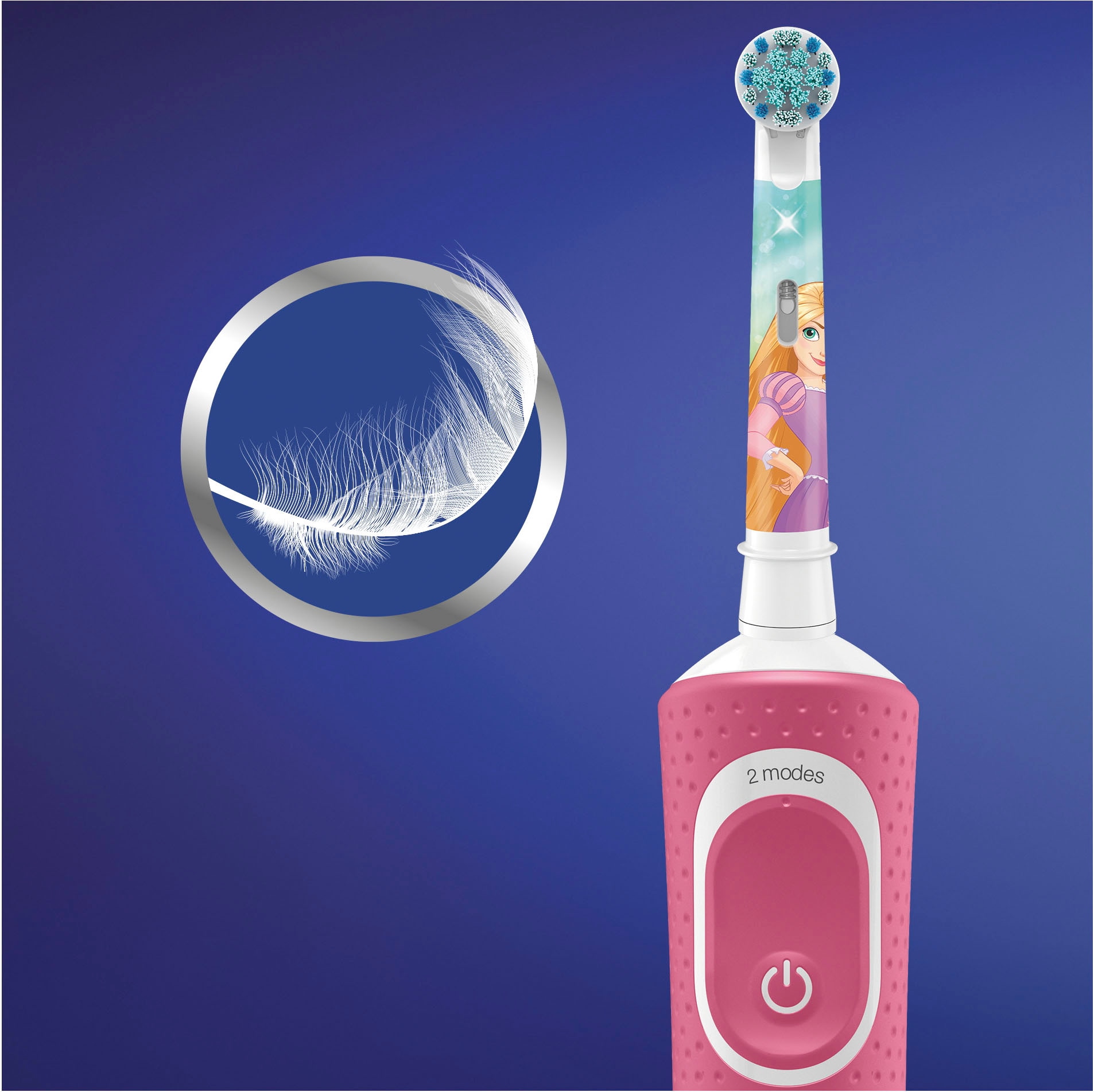 Oral-B Elektrische »Disney Princess«, XXL 1 St. Jahren mit Garantie Kinderzahnbürste 3 Aufsteckbürsten