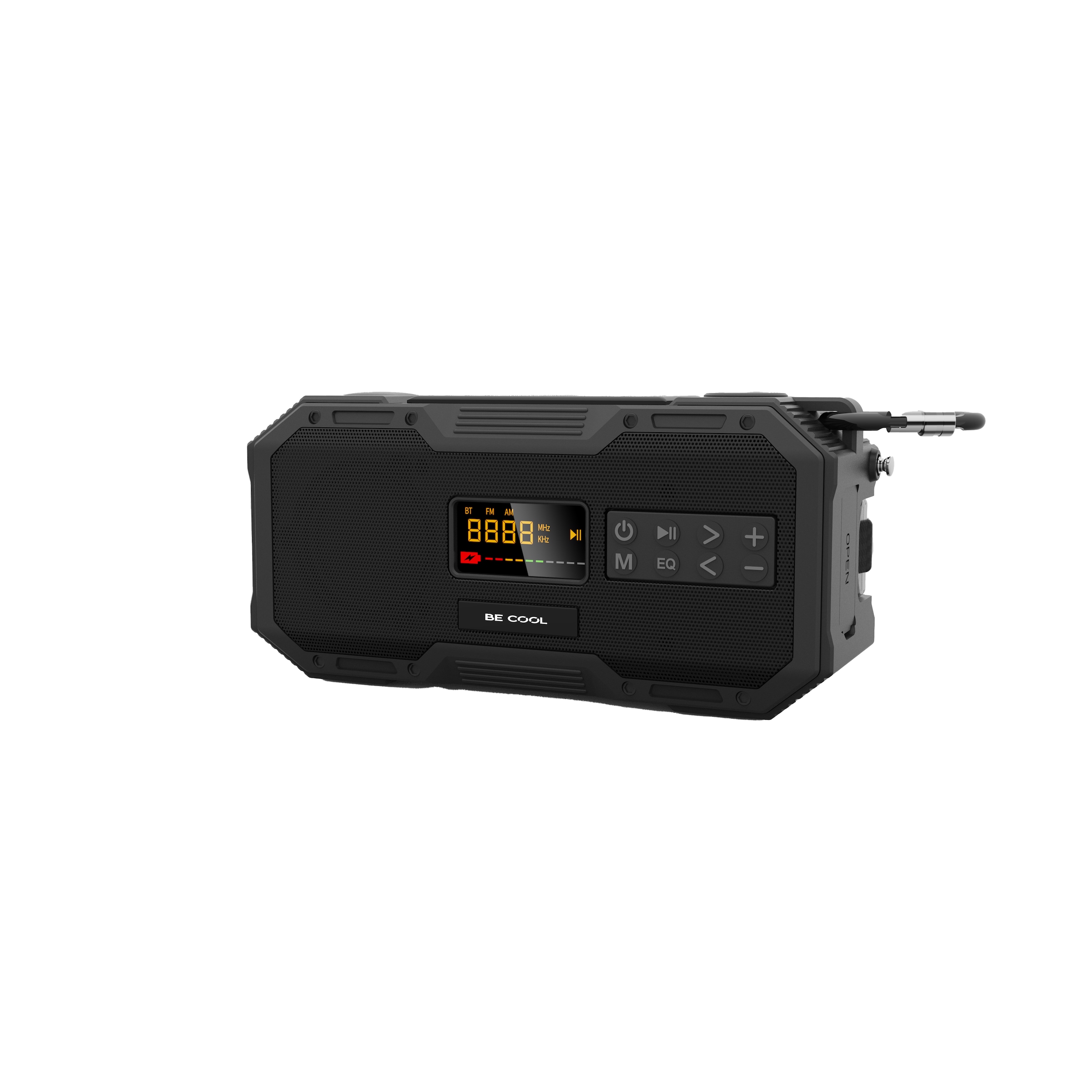 be cool Notfallradio »BE COOL KR587BR«, (Bluetooth), Notfallradio mit Temperaturanzeige