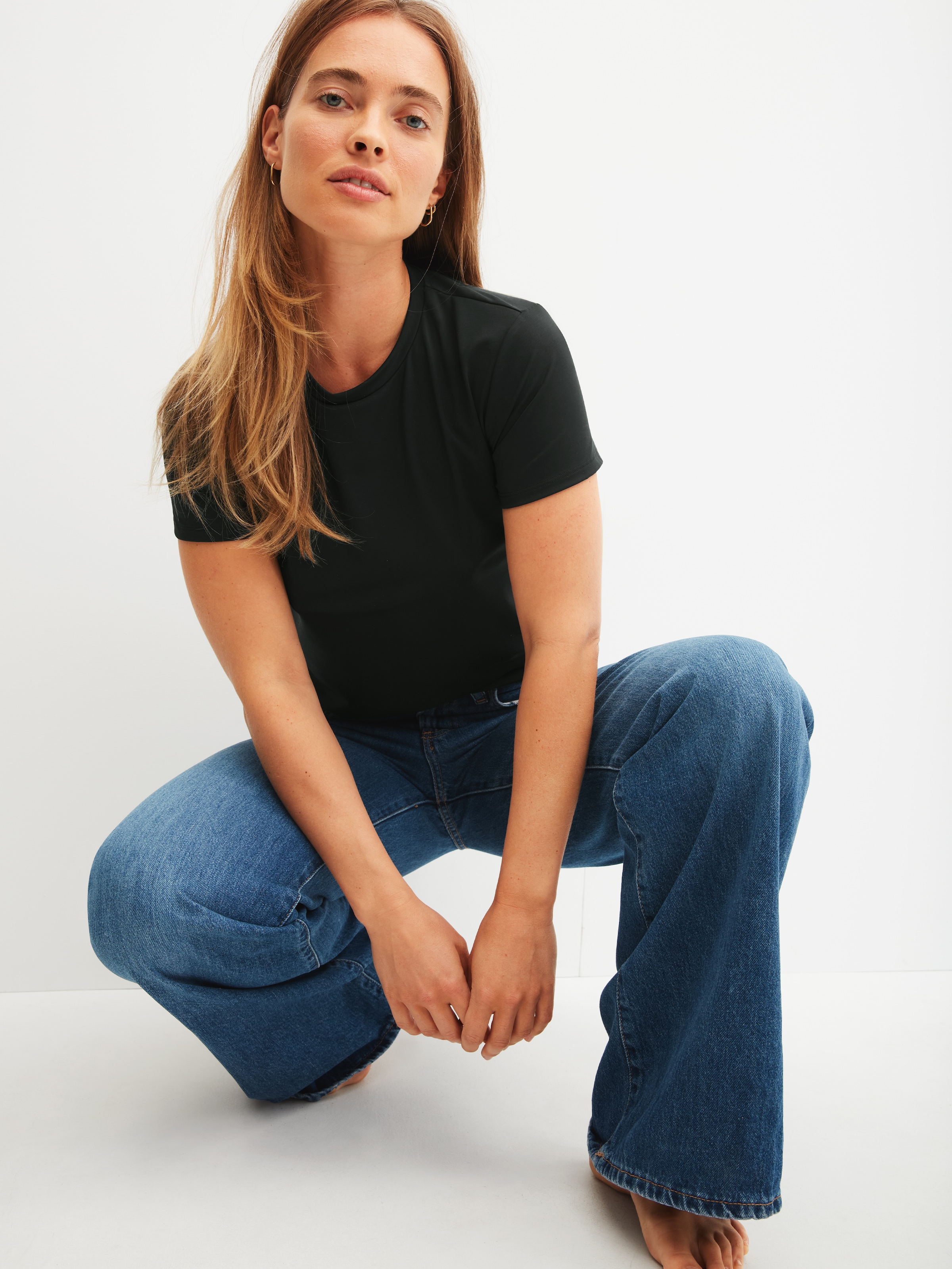 CALIDA Kurzarmshirt »Natural Skin« mit Rundhalsausschnitt, Interlock-Qualtiät und kurzem Arm