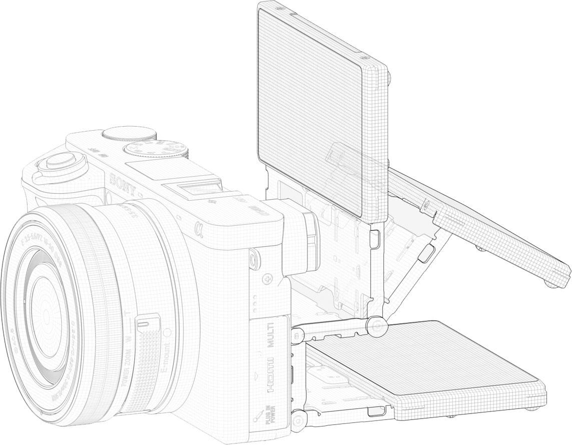 Sony Systemkamera »ILCE-6400B - Alpha 6400 E-Mount«, 24,2 MP, 4K Video, 180° Klapp-Display, NFC, nur Gehäuse