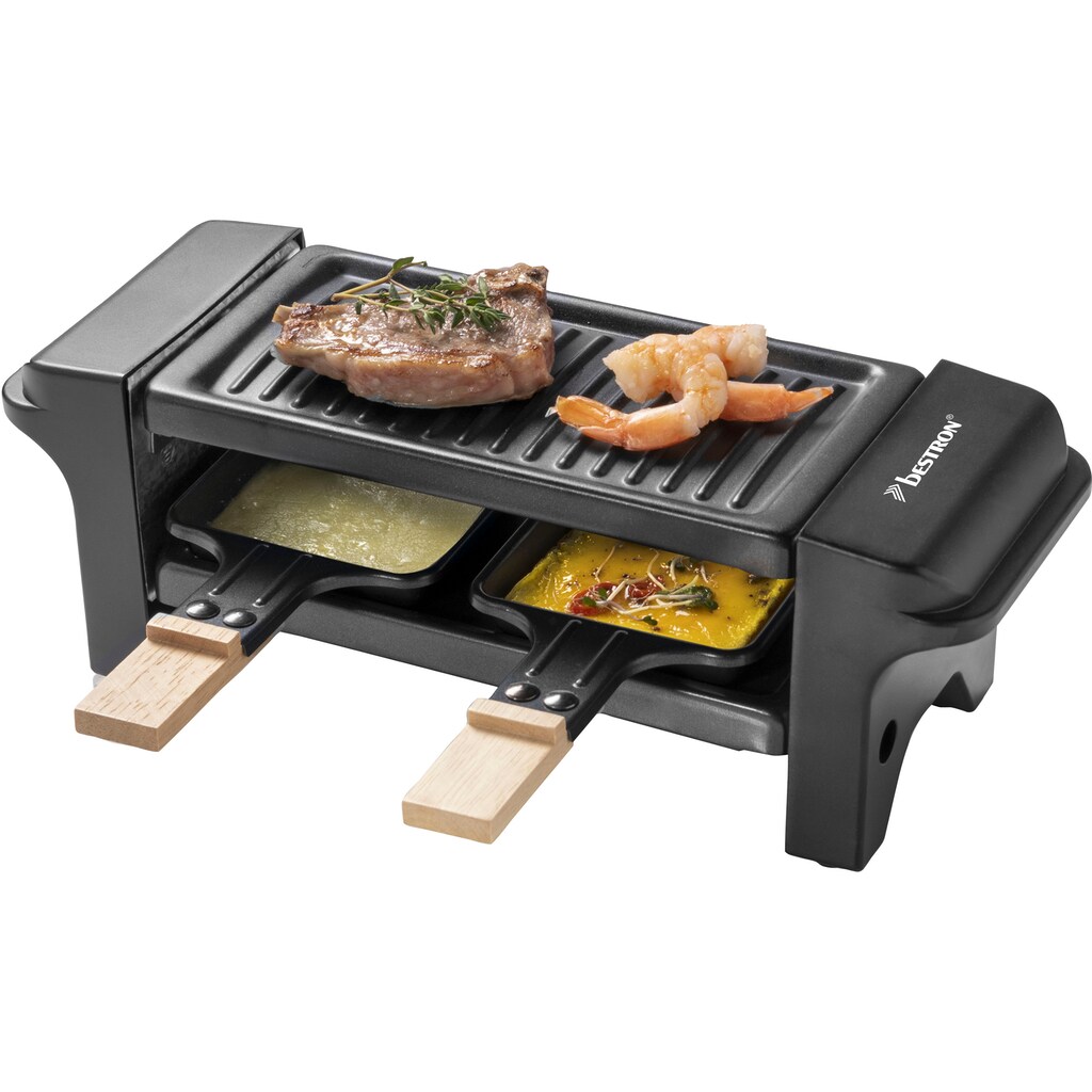 bestron Raclette »Mini Tischgrill«, 2 St. Raclettepfännchen, 350 W