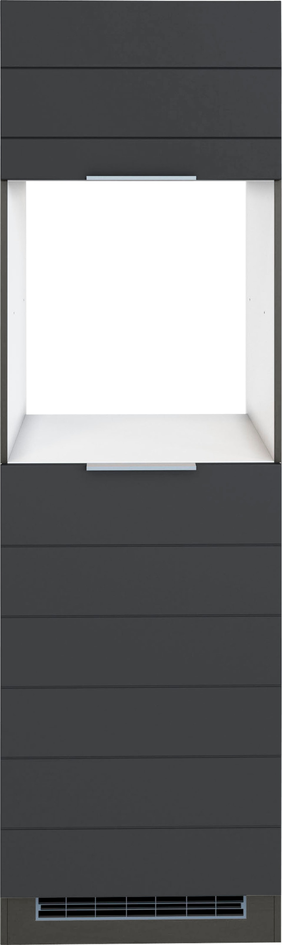 KOCHSTATION Backofenumbauschrank »KS-Luhe«, 60 cm breit, hochwertige MDF-Fronten mit waagerechter Lisene