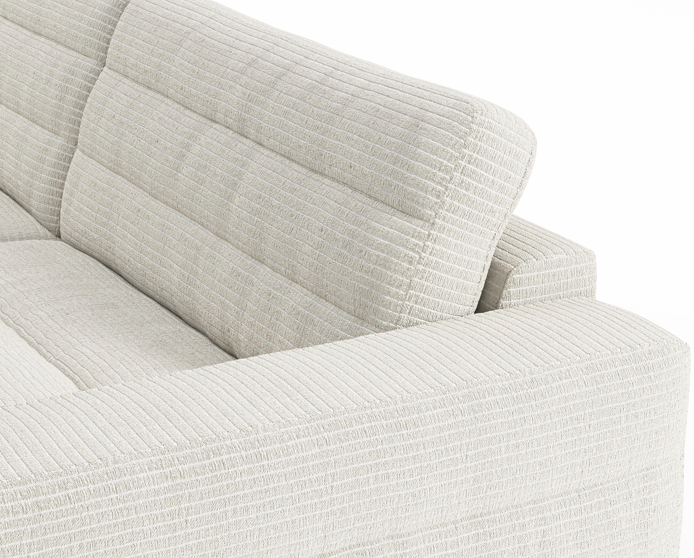 3C Candy Big-Sofa »Stripes Megasofa, tolle Verarbeitungsdetails, bequem, Breite 296cm«, Lose Rückenkissen, mit feiner Quersteppung