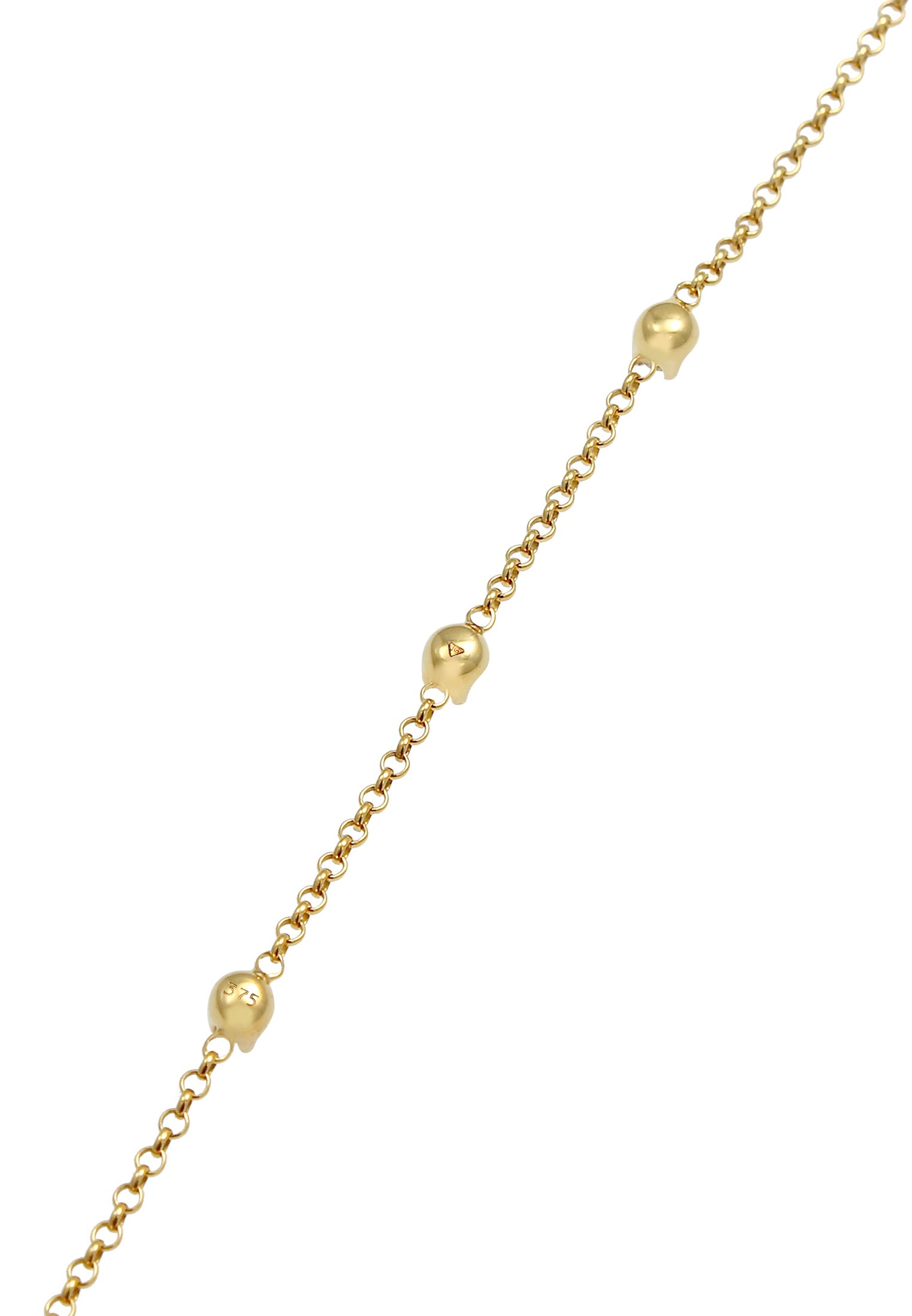 Elli DIAMONDS Armkette »Armband Diamanten (0.09 ct.) Fein Rund 375 Gelbgold«