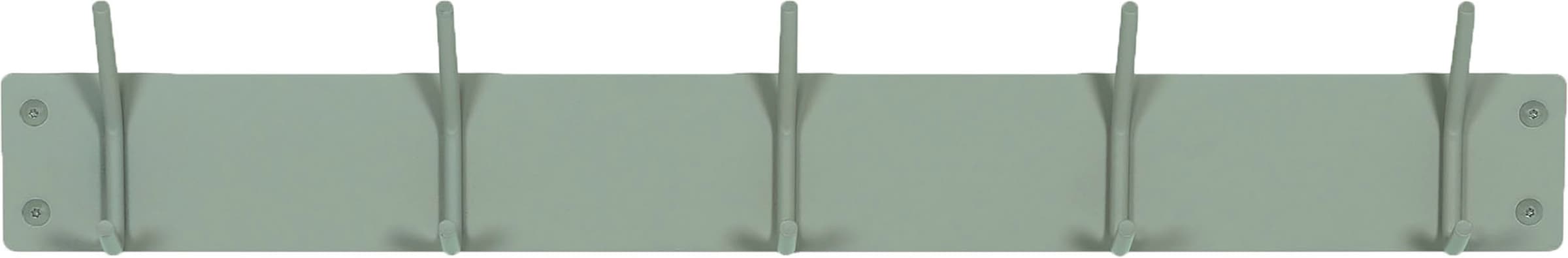 Spinder Design Garderobenhaken »FUSION 5«, (1 St.), Wandgarderobe aus Stahl mit 5 Haken und Hutablage aus Eichenholz