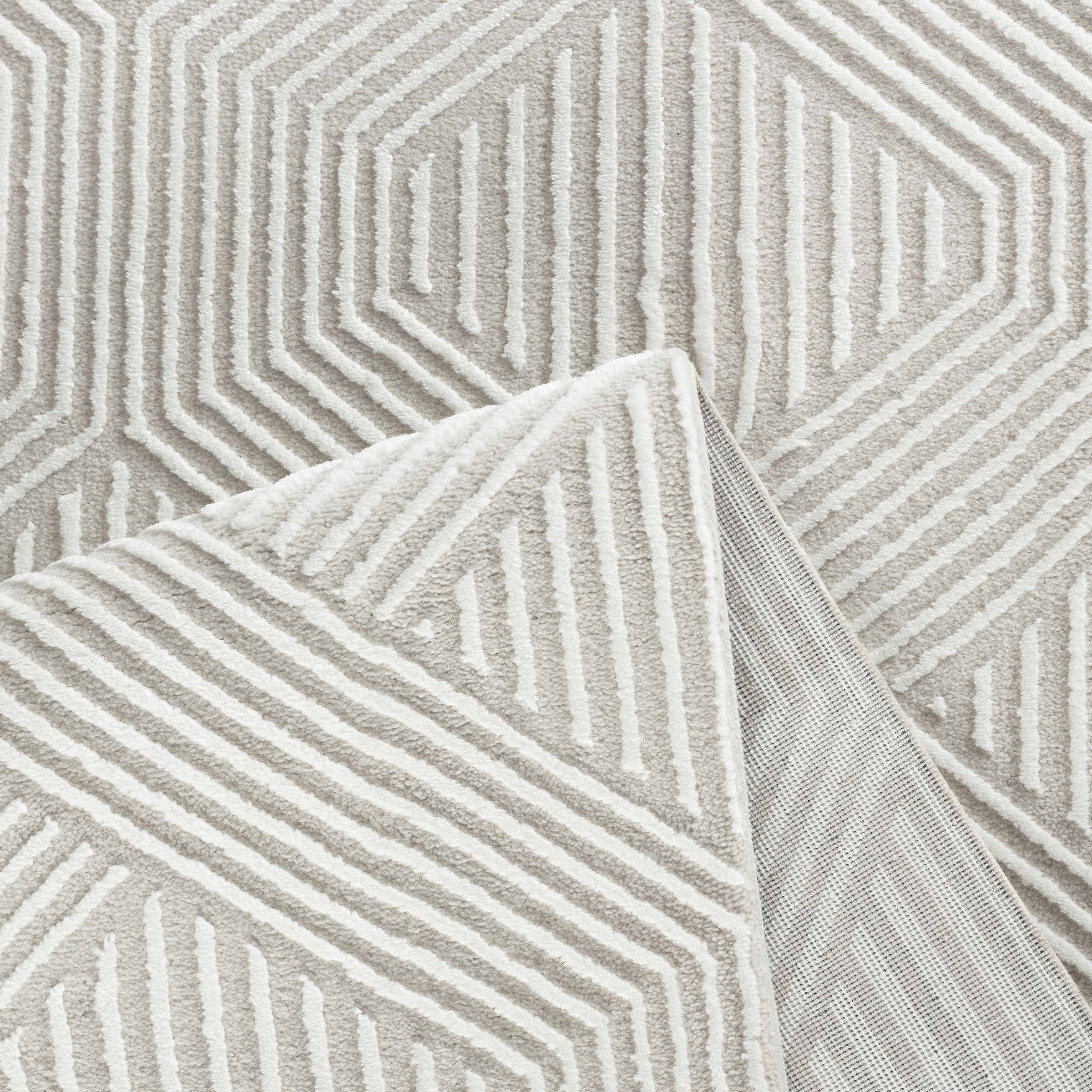 Sehrazat Teppich »Glory 220«, rechteckig, 10 mm Höhe, Wohnzimmer, Kurzflor, Hoch-Tief-Struktur