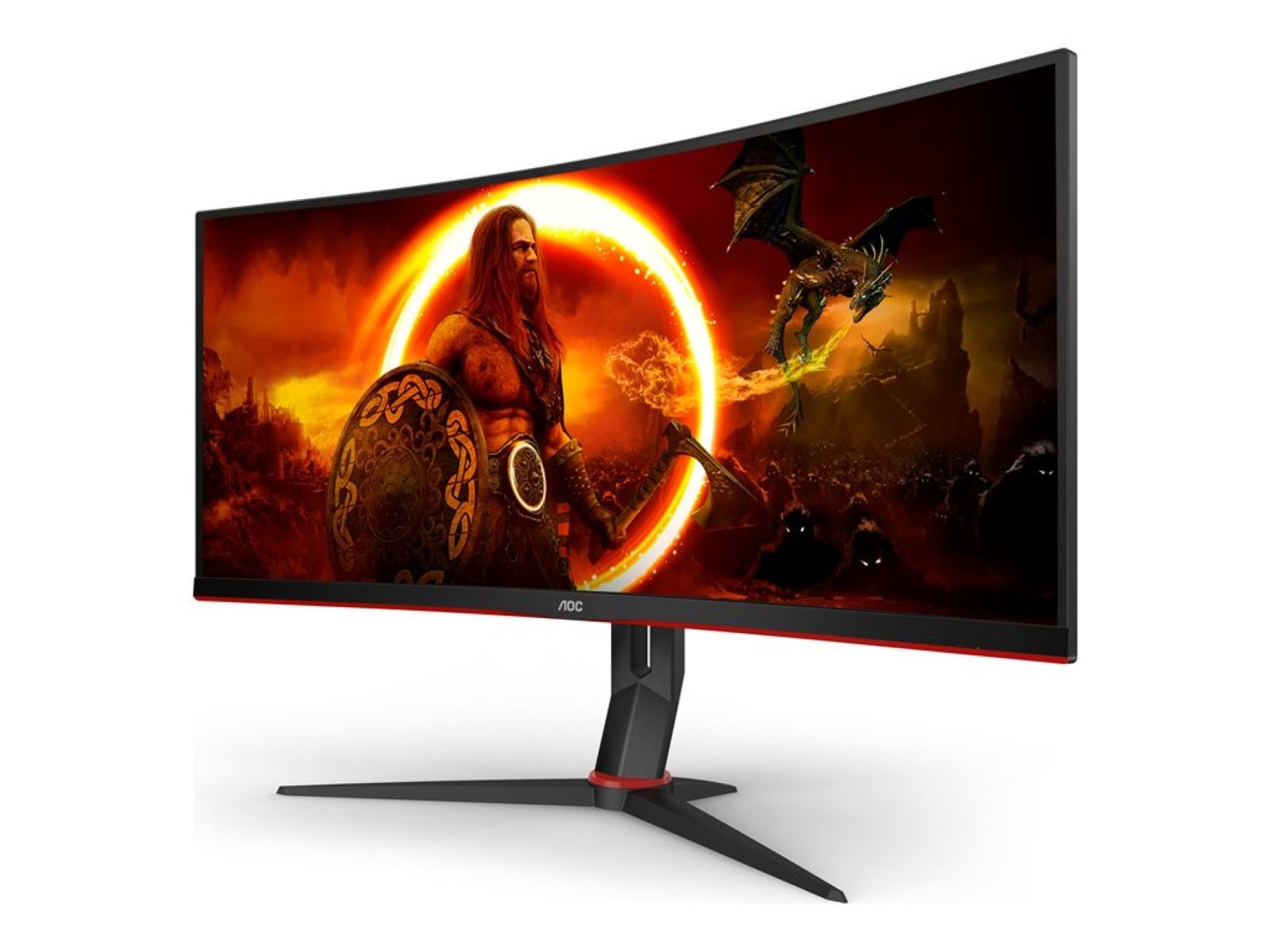 AOC Curved-Gaming-LED-Monitor »CU34G2XP/BK«, 86,4 cm/34 Zoll, 3440 x 1440 px, UWQHD, 1 ms Reaktionszeit, 180 Hz, Höhe, Drehung, Neigung