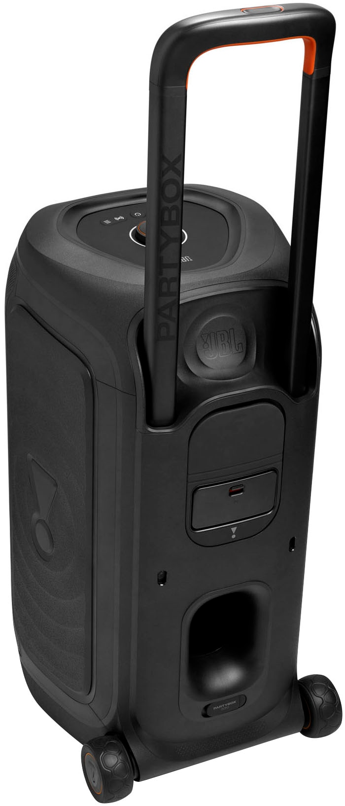 JBL Party-Lautsprecher »PARTYBOX 330« (A2DP Bluetooth | AVRCP Bluetooth | Bluetooth Lautstärkeanpassung 280 W) Tragbarer Party-Lautsprecher mit Beleuchtung, Teleskopgriff und Rollen