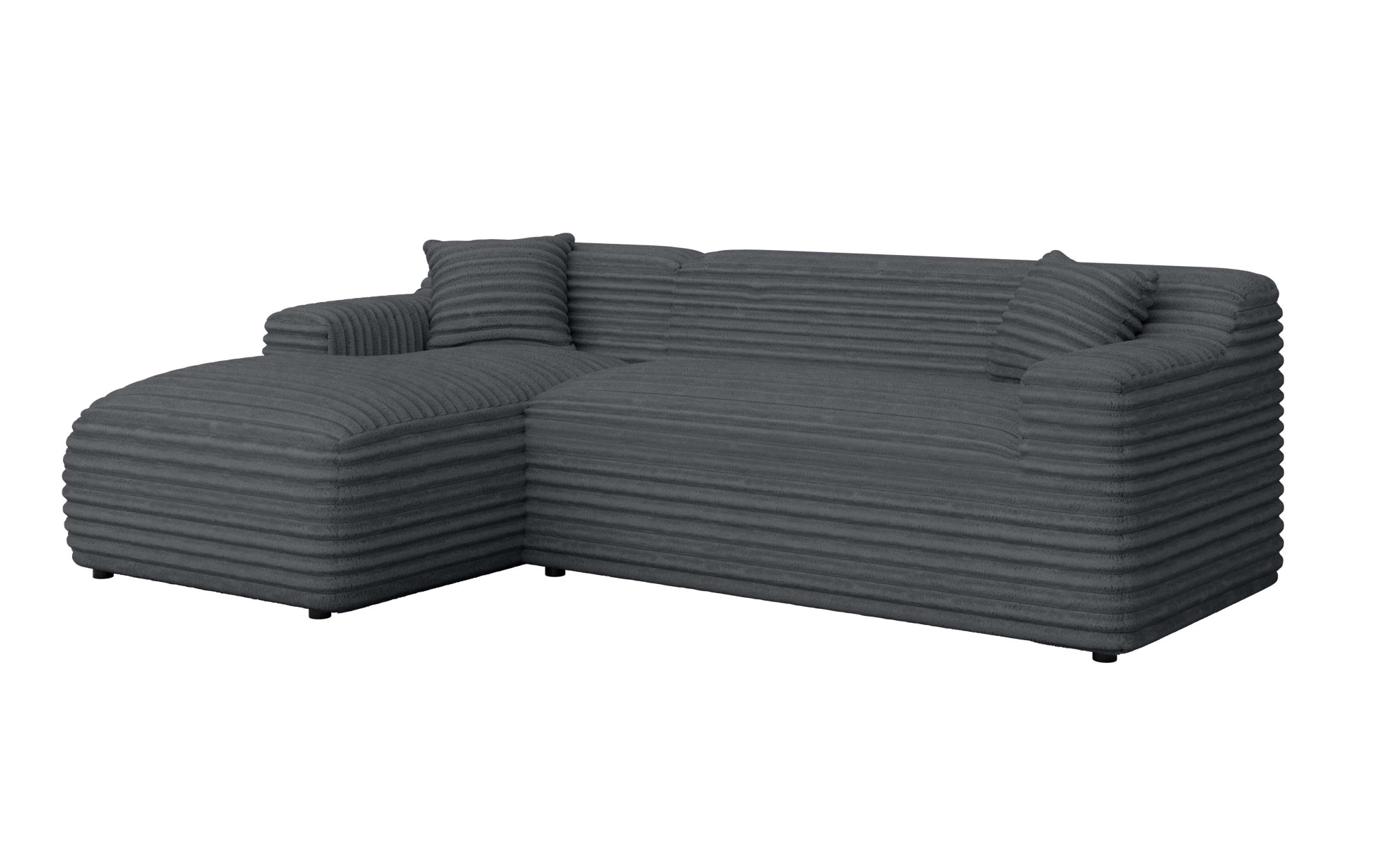 Home affaire Ecksofa »LILLIANA Designsofa, L-Form mit Recamiere rechts/links bestellbar«, L-Form mit Wellenunterfederung, Maße B/T/H: 256/160/76 cm