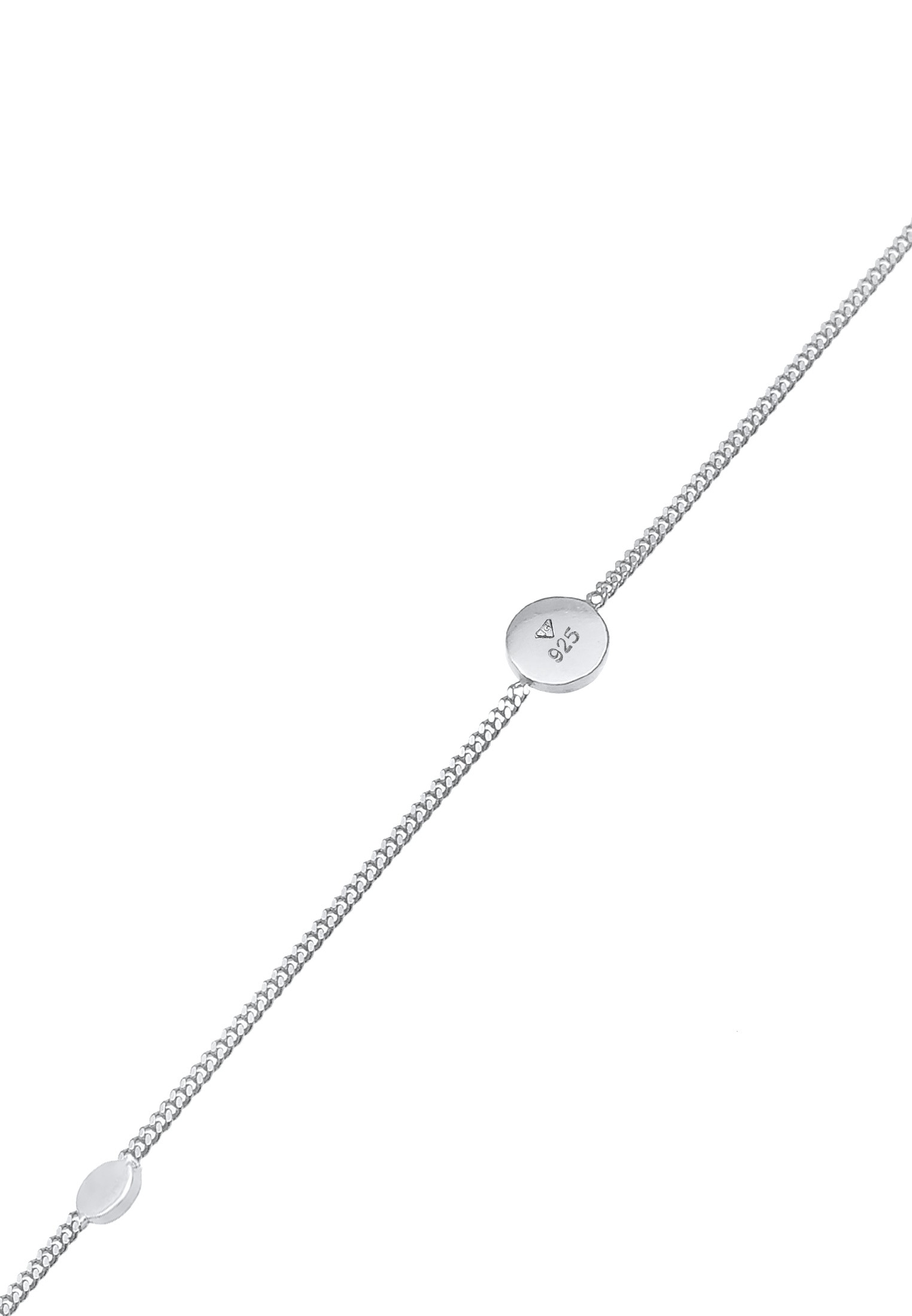 Elli Fußkette »Fußschmuck Coin Kreis Disc Trend Minimal 925 Sterling Silber«