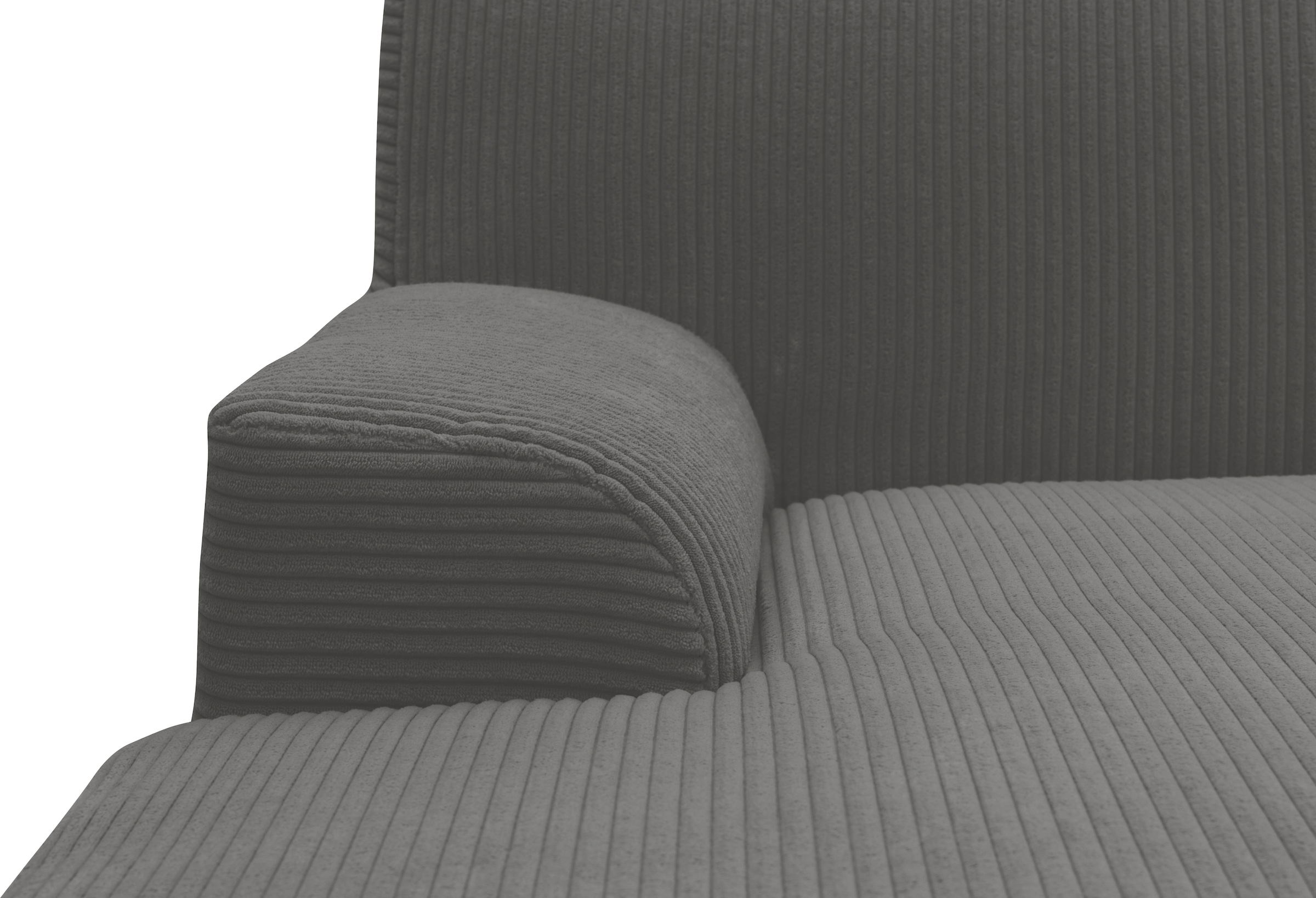DOMO collection Ecksofa »Turah 2, L-Form, in Cord u. wasserabweisender Microfaser, Federkern«, B/T/H: 241/146/79 cm, incl. Zierkissen, wahlweise mit Bettfunktion