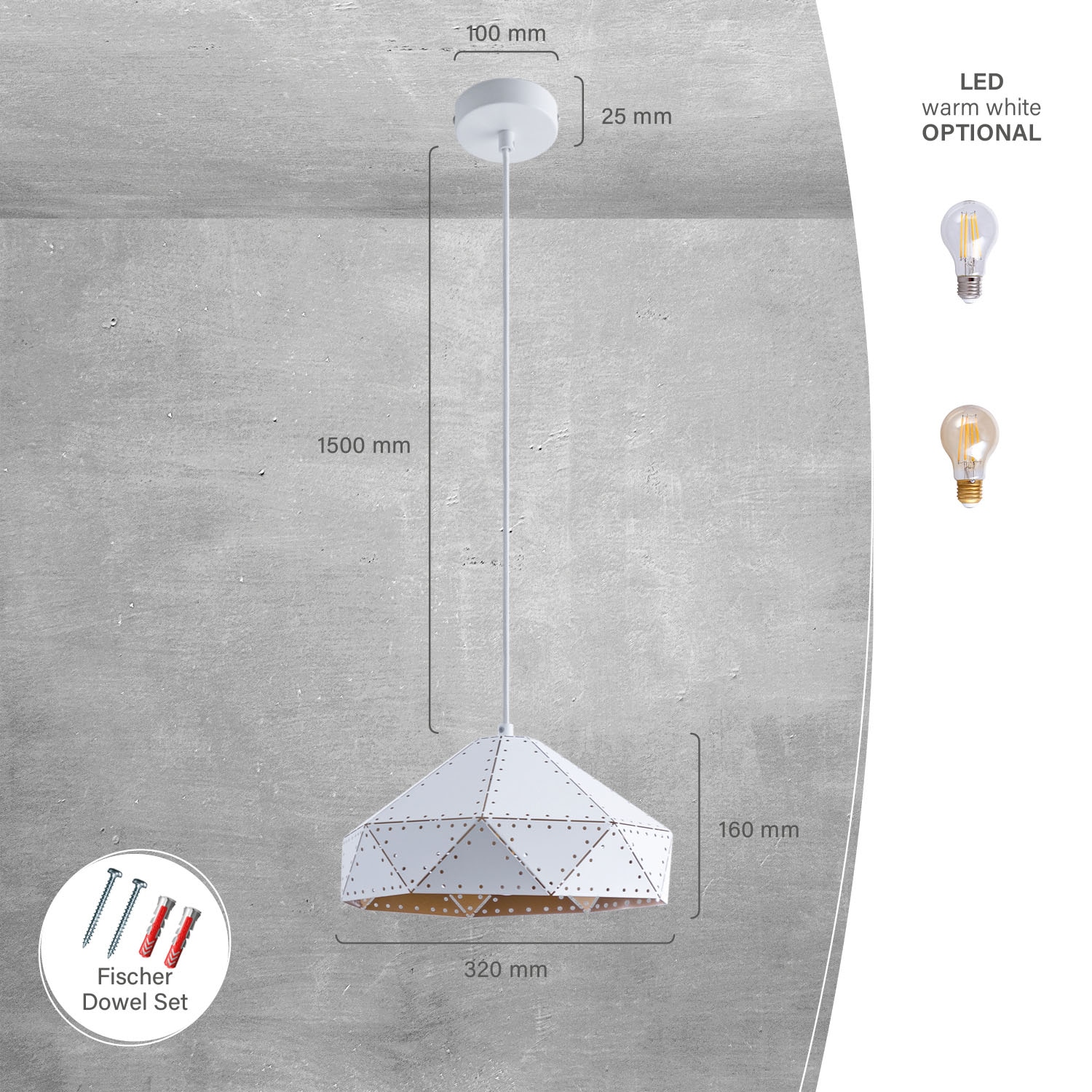 Paco Home Pendelleuchte »SAYID«, 1 flammig, Leuchtmittel E27 | ohne Leuchtmittel, Hängelampe Esszimmer Esstischlampe Steampunk Lampe Textilkabel E27