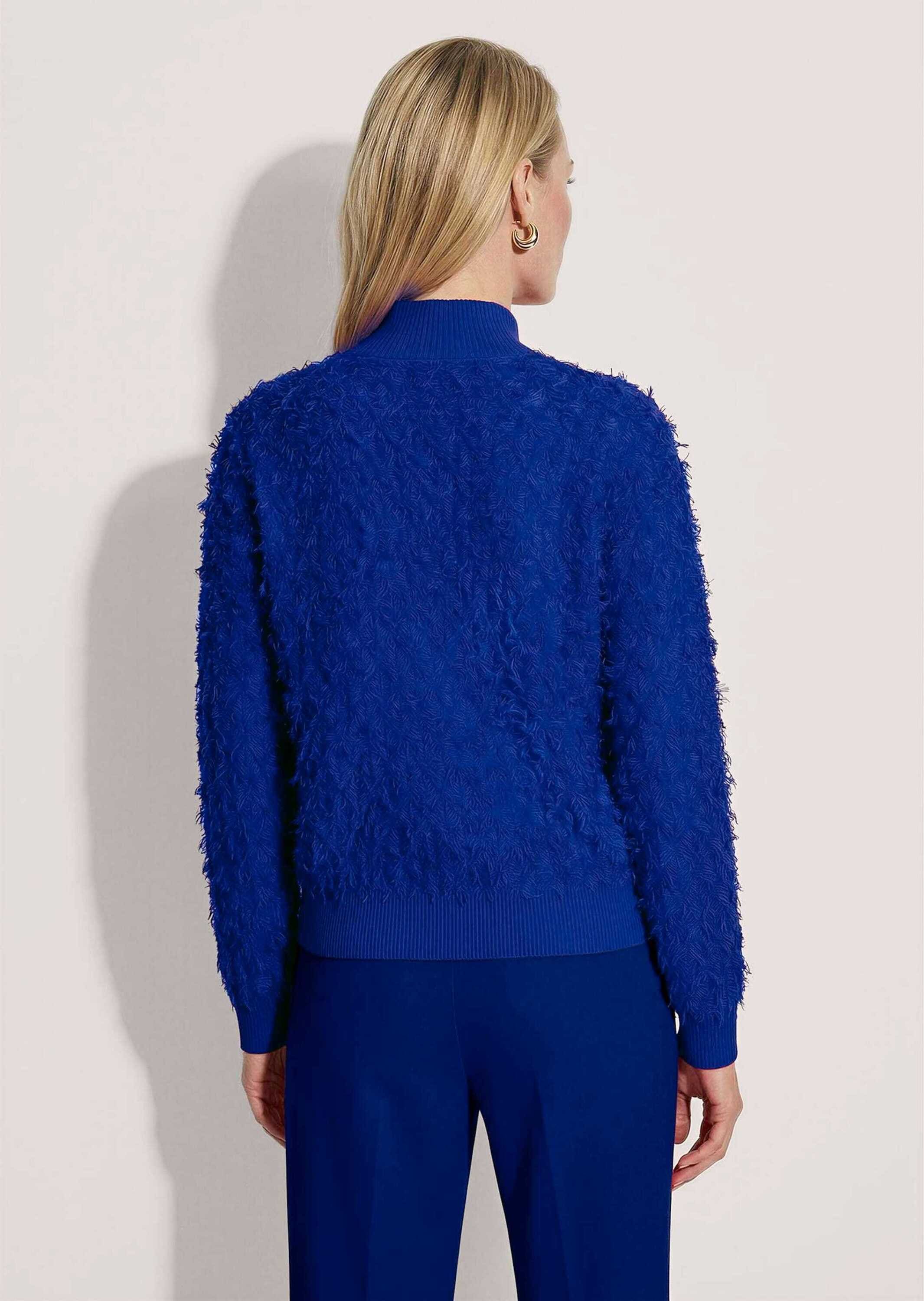 MADELEINE Longpullover »Pullover Strickpullover in Fransenoptik«