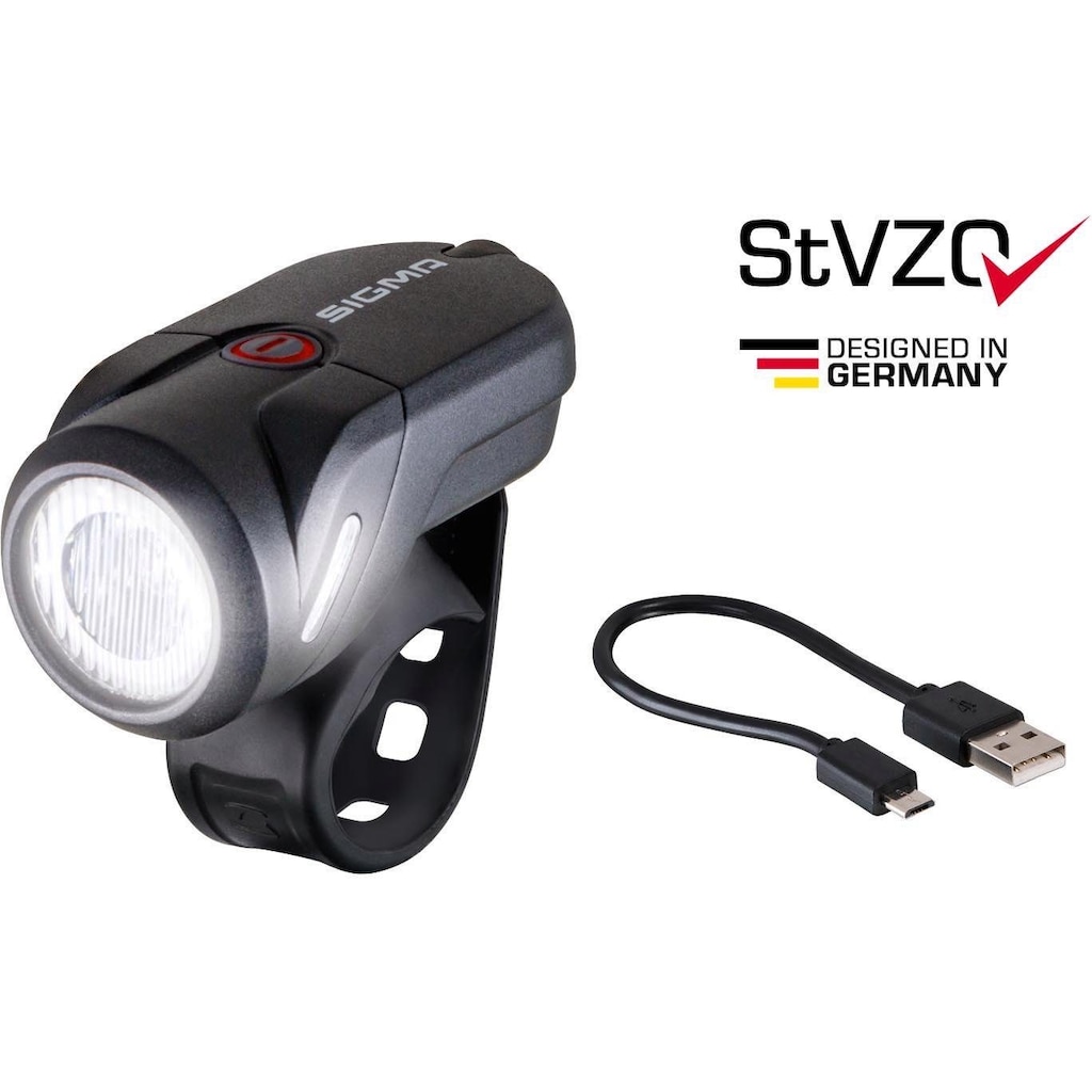 SIGMA SPORT Fahrradbeleuchtung »AURA 35 USB Frontleuchte«, (2)