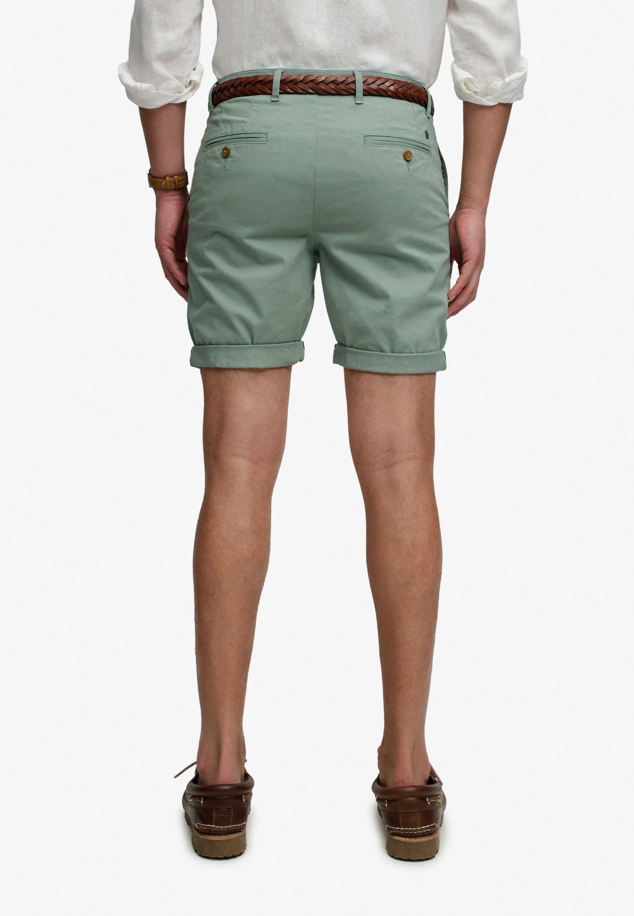 Superdry Chinoshorts »PREMIUM REGULAR CHINO SHORT«  aus Baumwollmischung mit Elasthan, Relaxed Fit, unifarben, knielang