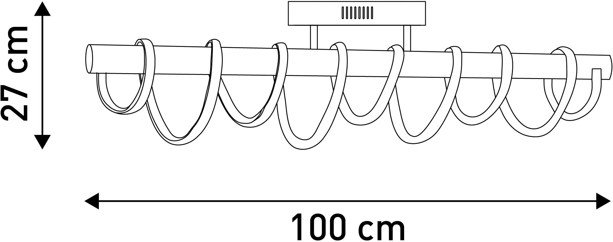 näve LED Deckenleuchte »Belleza«, 1 flammig, Leuchtmittel LED-Modul | LED fest integriert, Deckenlampe, warmweiß, 32W, 3-Stufen-dimmbar, inkl. Treiber, L: 100cm