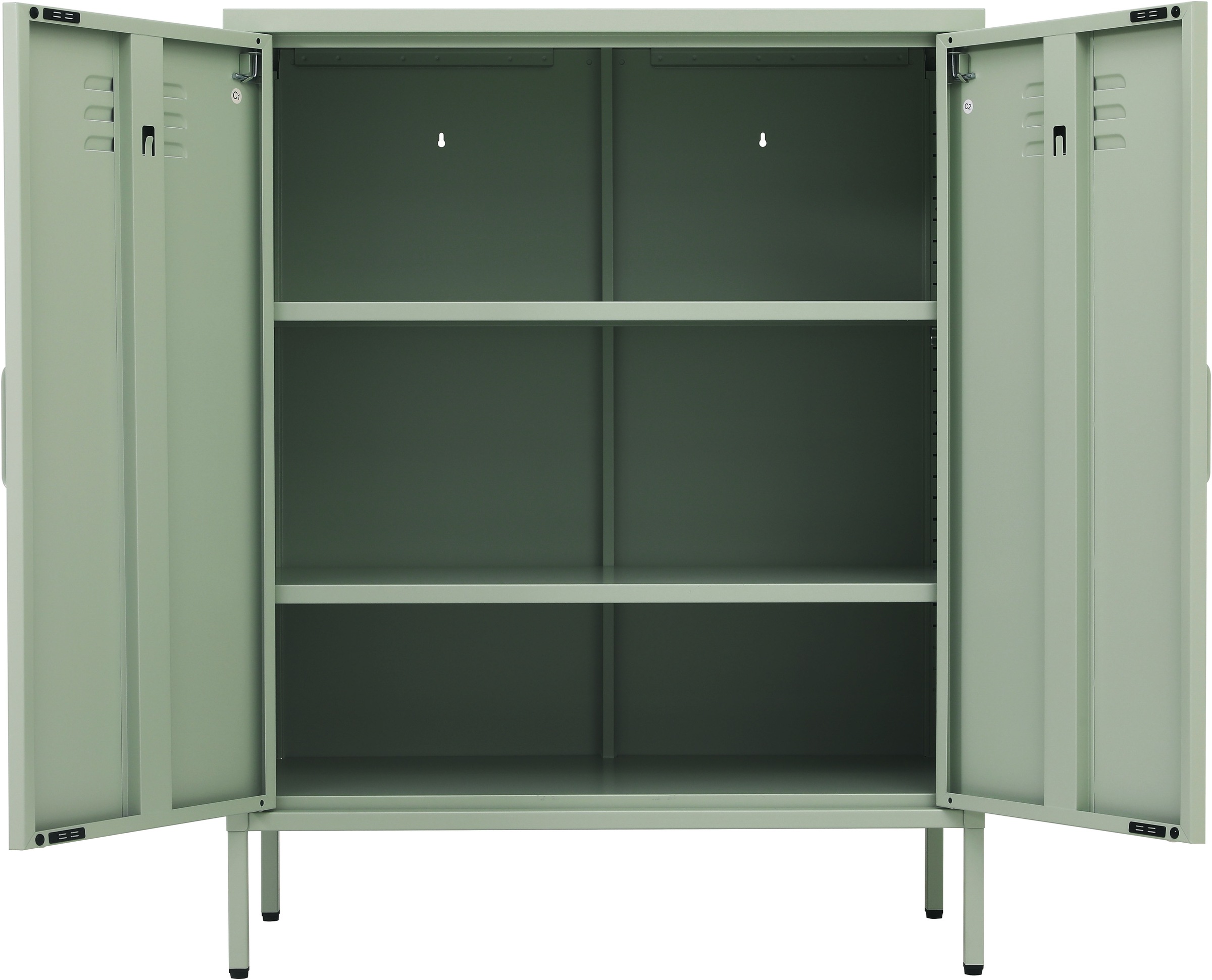 OTTO home Wäscheschrank »Siena Metallschrank Stahlschrank Mehrzweckschrank Beistellschrank« Breite 80cm , idealer Wäscheschrank im Loft Design,  Bestseller Stahlschrank Kommode mit 2 Türen