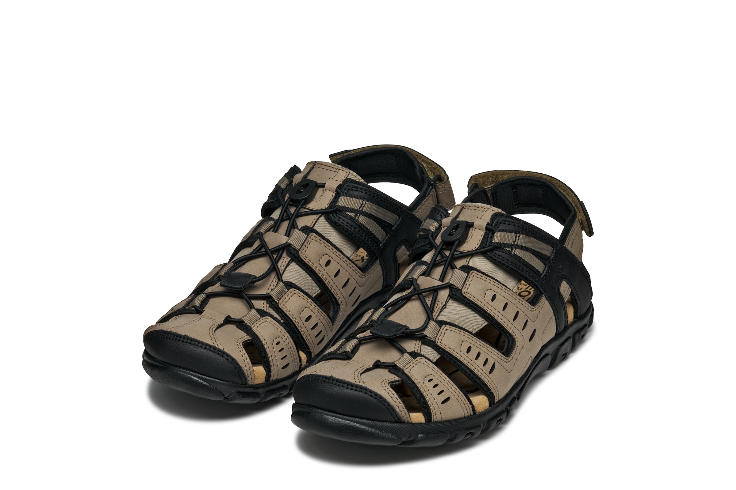 Geox Sandale »UOMO SANDAL STRADA C«  , Sommerschuh, Klettschuh, Outdoorsandale, mit Lederfußbett