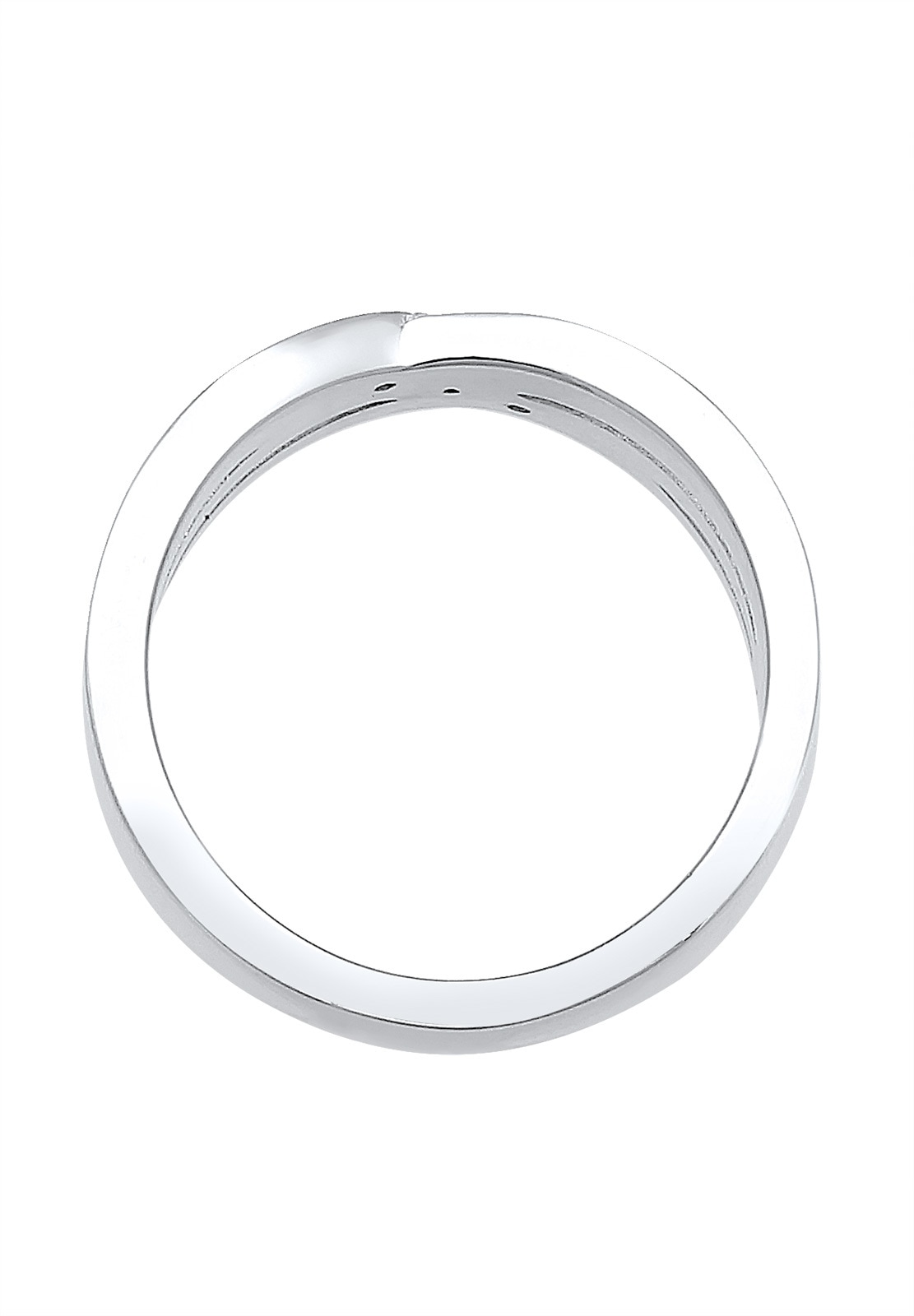 Elli DIAMONDS Verlobungsring »Ring Bandring Diamant Weiß Brillantschliff (0.015 ct) 925 Sterling Silber«