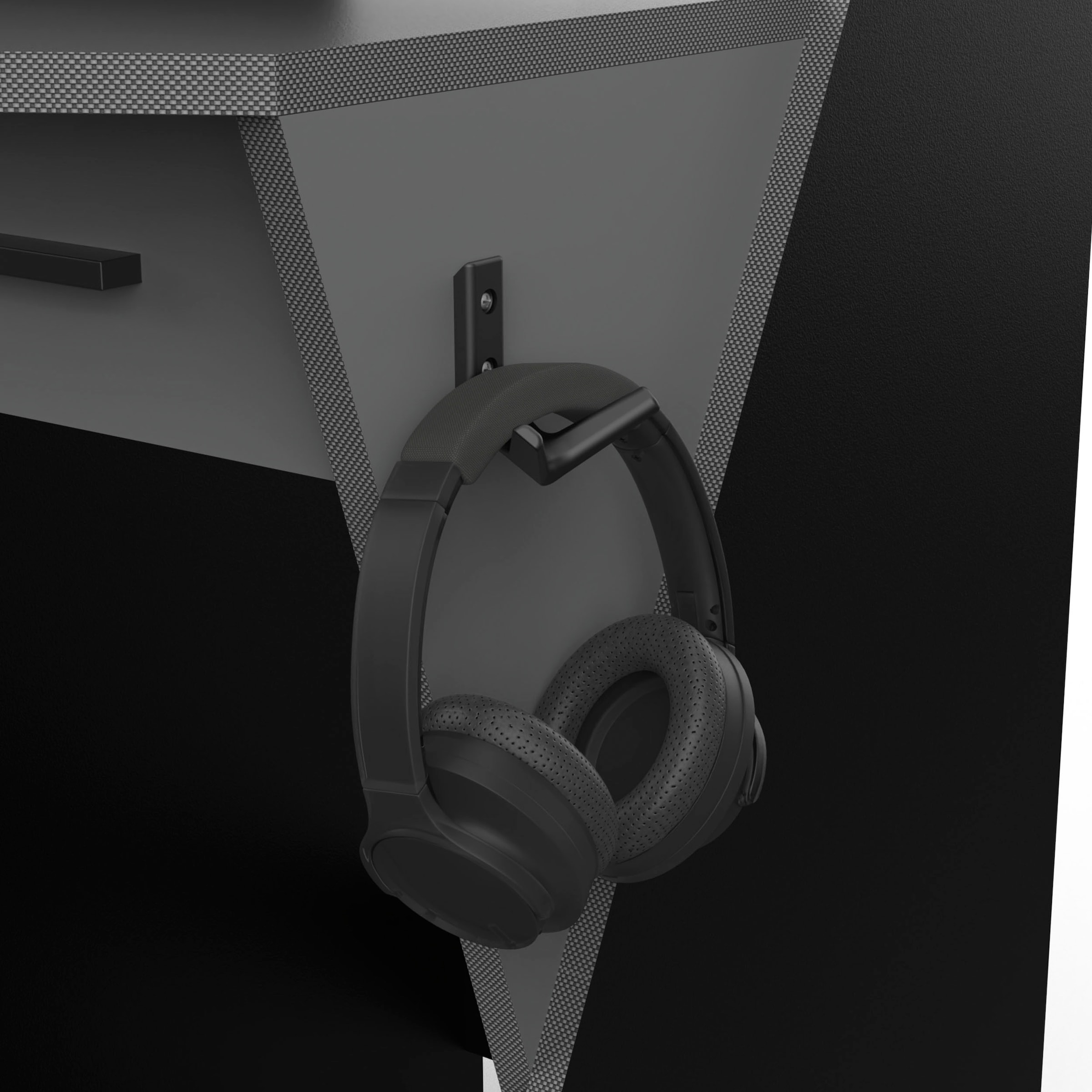 Demeyere GROUP Schreibtisch »Skin«, GAMER Schreibtisch mit 1 Schublade, 1 Regalaufsatz