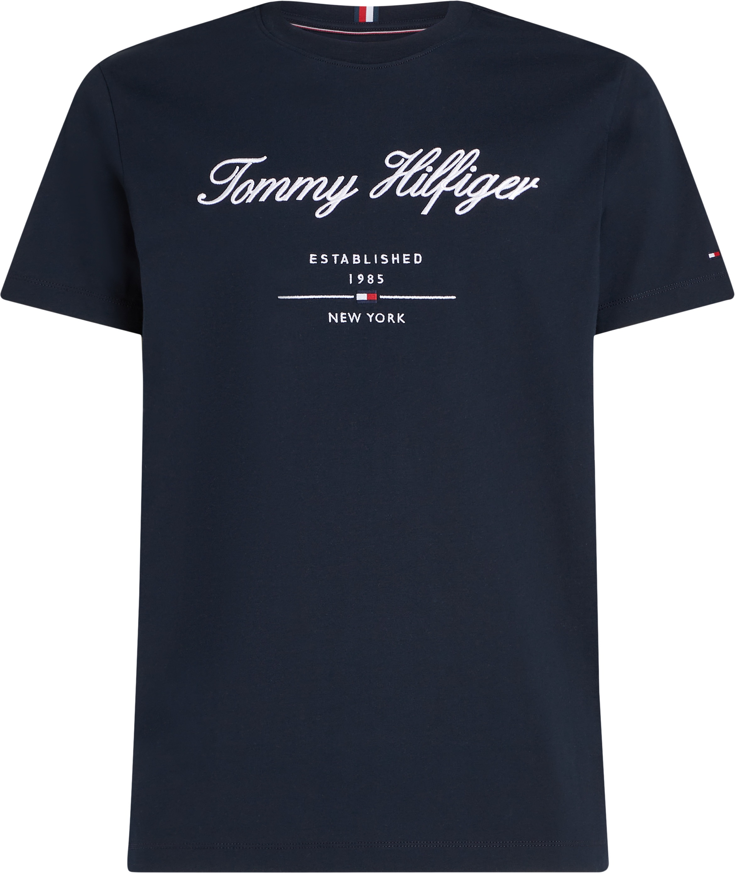 Tommy Hilfiger Big & Tall Rundhalsshirt »BT-SCRIPT LOGO TEE-B«, in Großen Größen, Logostickerei