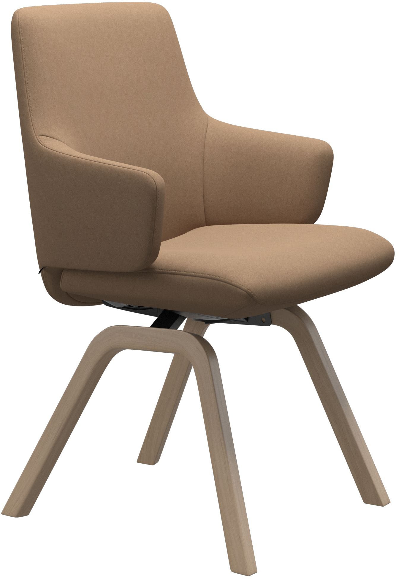 Stressless® Polsterstuhl »Laurel«, Microfaser DINAMICA, Low Back mit Armlehne, Größe L, mit schräggestellten Beinen in Schwarz