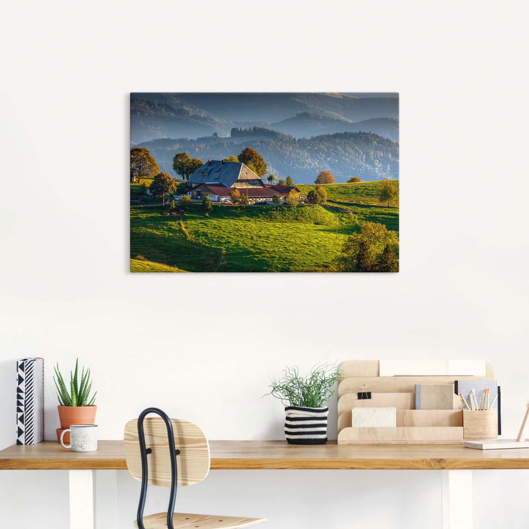Artland Leinwandbild »Bauernhof bei St.Peter Schwarzwald« Berge & Alpenbilder 1 Stk. tlg. auf Holzrahmen gespannt